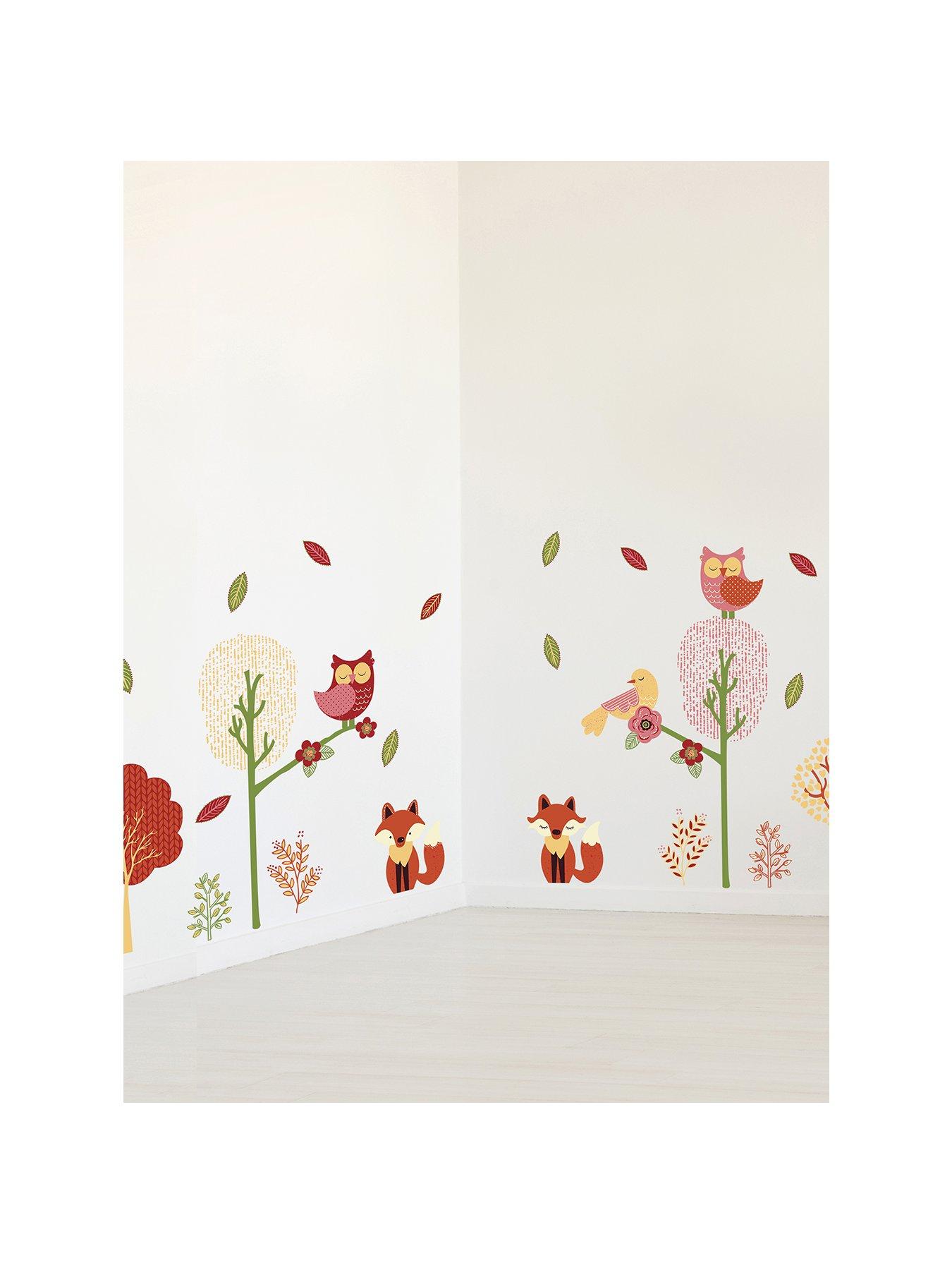 Image 2 of 5 of Walplus Fox Forest Animal Wall Stickers For Kids Nursery Bedroom Woodland Decor