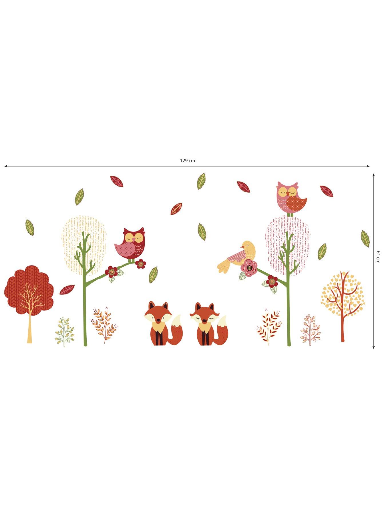 Image 5 of 5 of Walplus Fox Forest Animal Wall Stickers For Kids Nursery Bedroom Woodland Decor