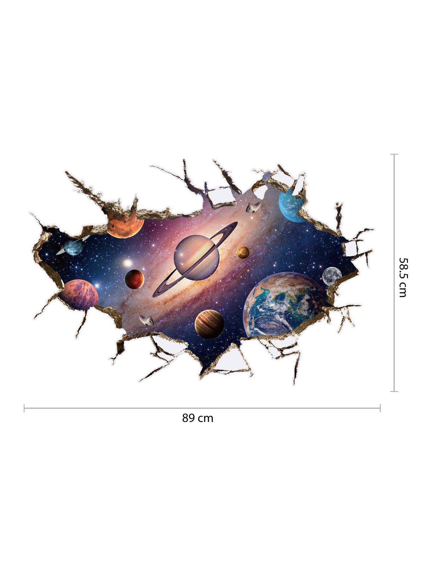 Image 5 of 6 of Walplus Amazing Cosmos 3d View Wall Sticker Space Galaxy Decor For Kids Bedroom