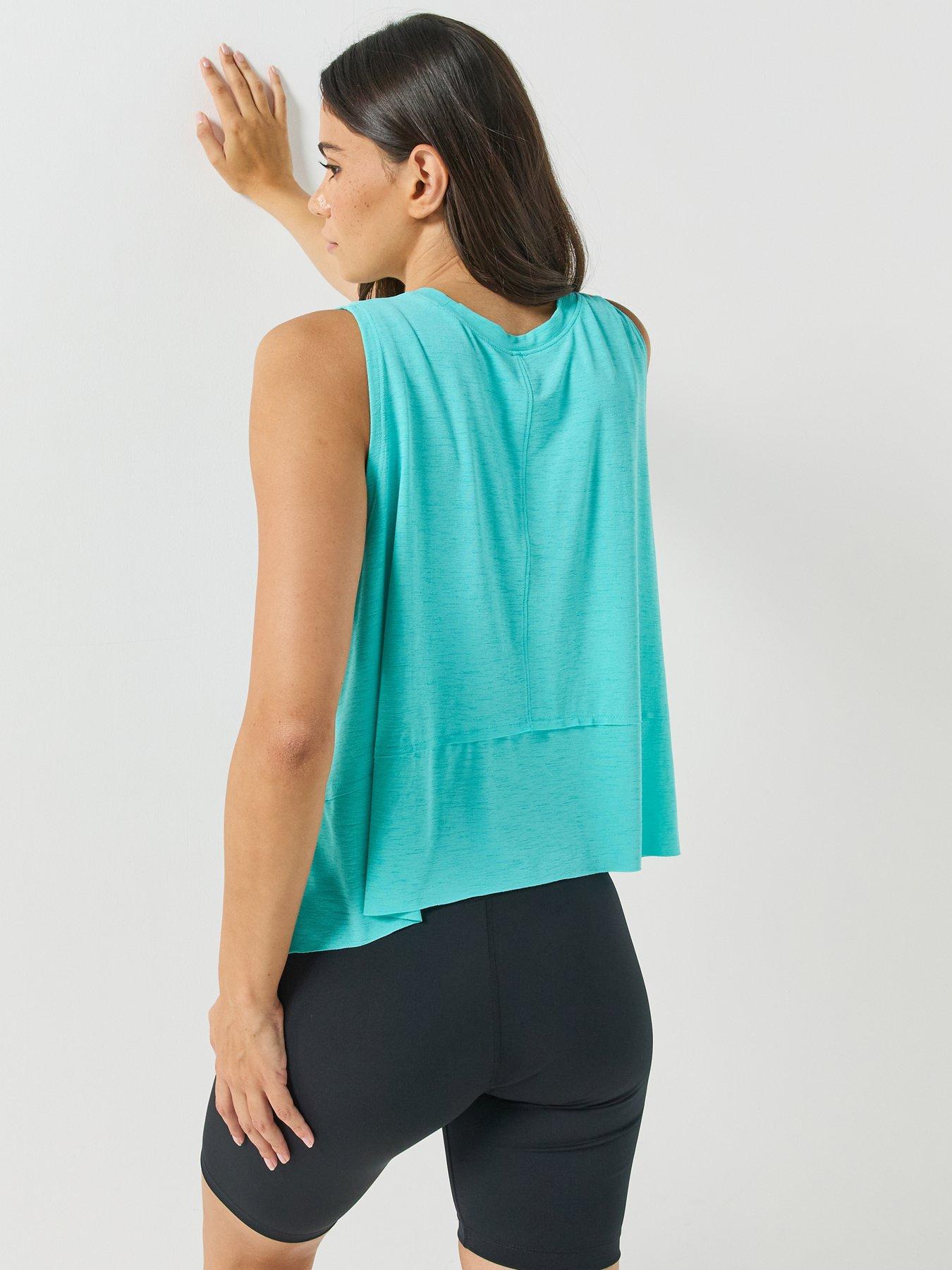 Image 2 of 6 of FP Movement Womens Training Flowy Layered Hem Tank Top - Blue