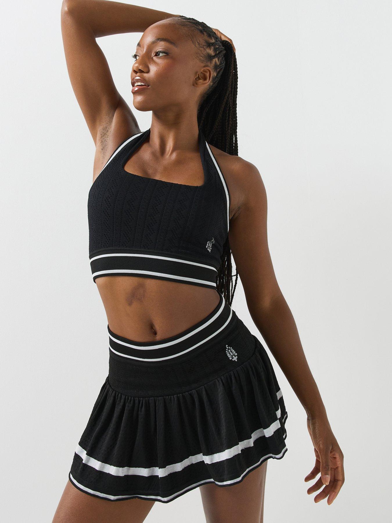 Image 1 of 6 of FP Movement Women's Training Advantage Co Ord Sports Bra and Skort Set - Black