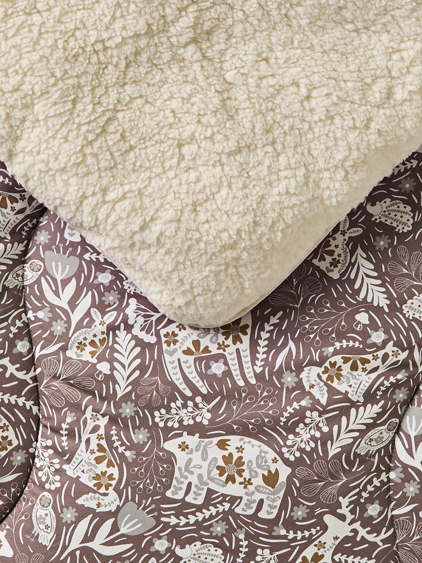 Image 2 of 4 of Night Lark Woodland Creatures 9 Tog Cosy Throw - Mocha