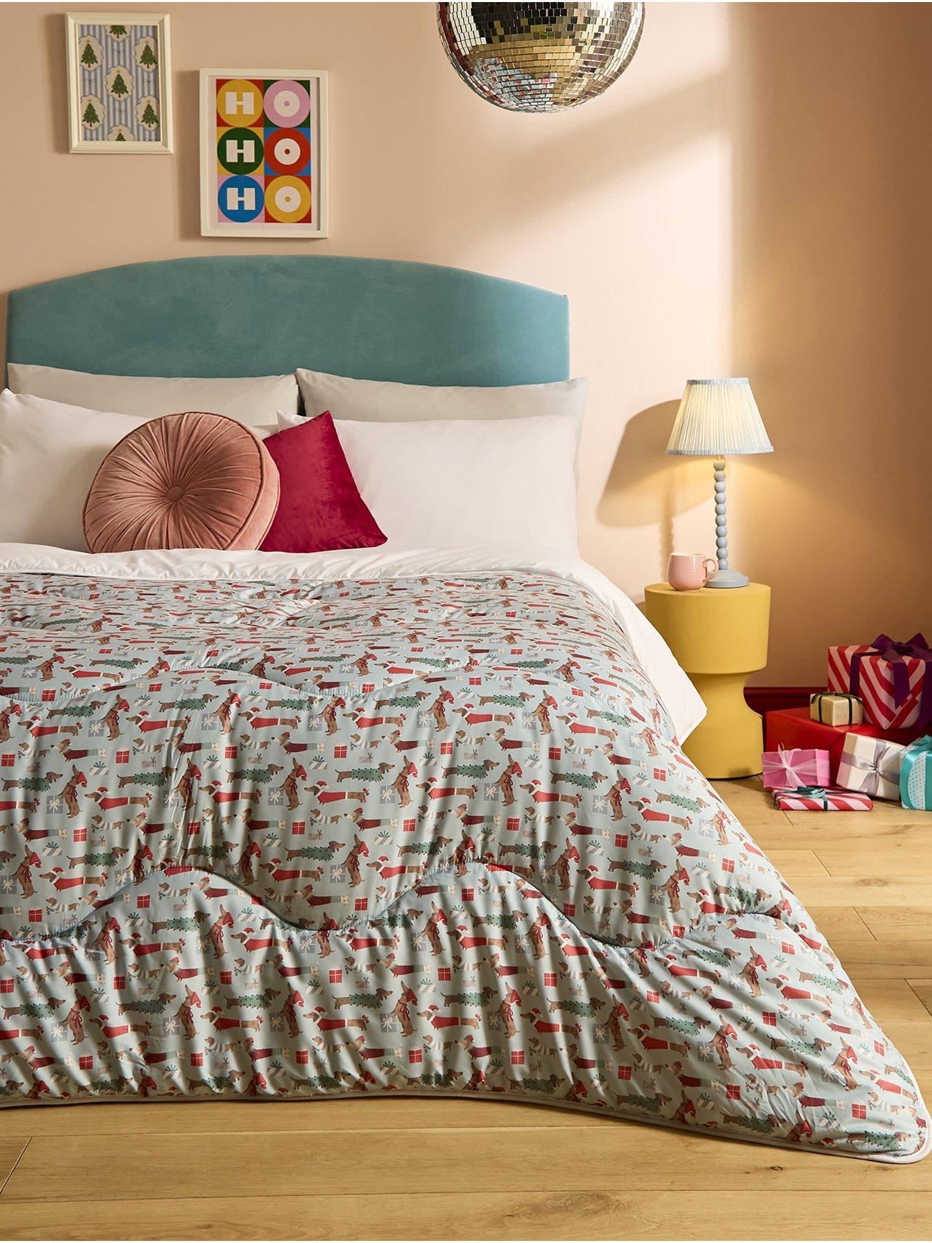 Image 5 of 6 of Night Lark Festive Dogs 10.5 Tog Coverless Duvet &amp; Pillowcase Set