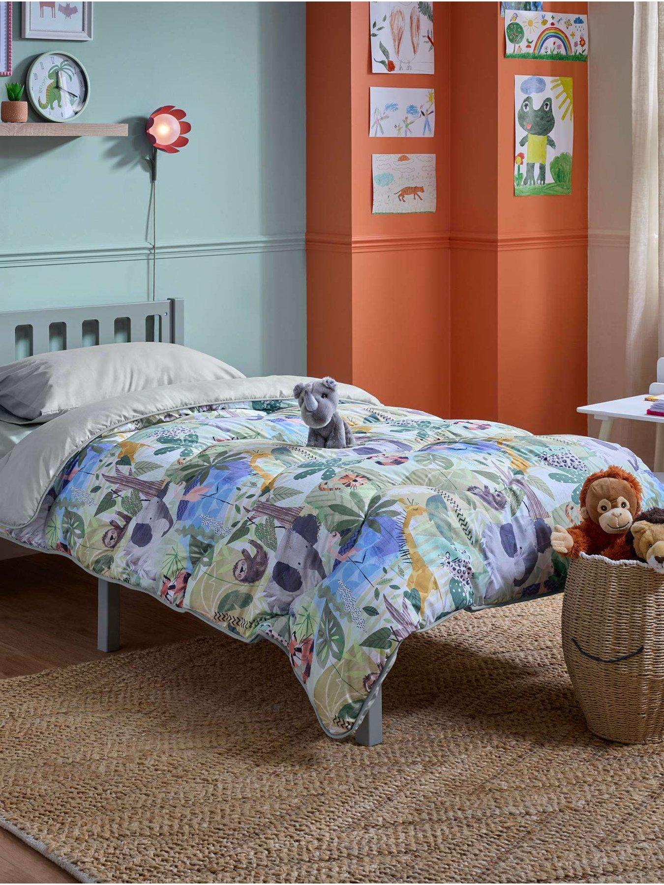 Night Lark Junior X Chester Zoo 10.5 Tog Coverless Duvet  &  Pillowcase Set - Party Animals