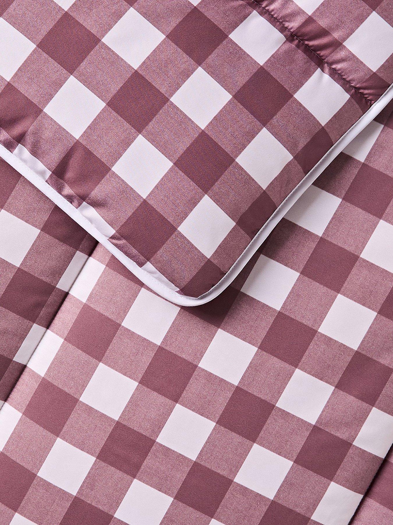 Image 2 of 6 of Night Lark 10.5 Tog Mocha Gingham Coverless Duvet