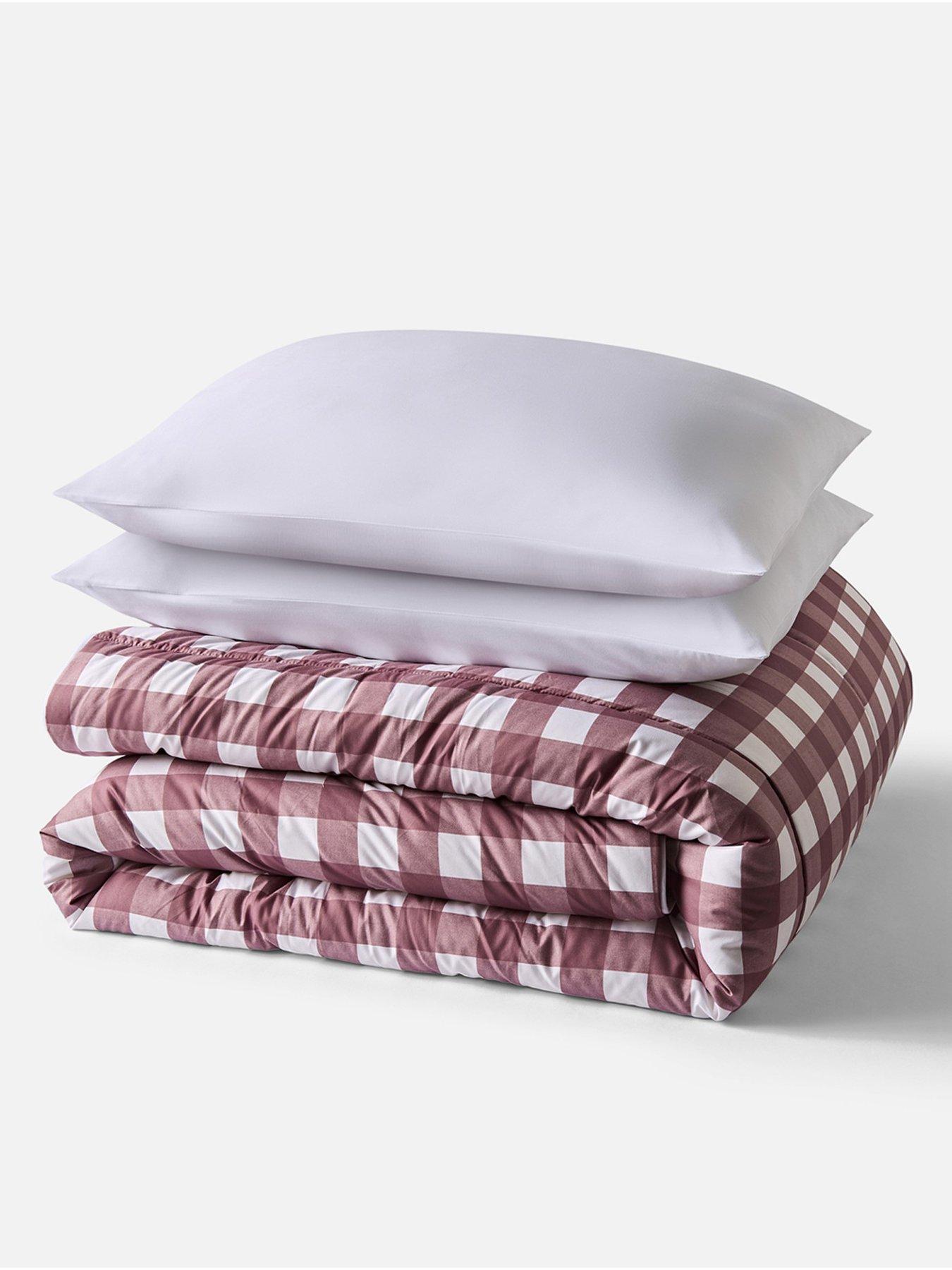 Image 4 of 6 of Night Lark 10.5 Tog Mocha Gingham Coverless Duvet