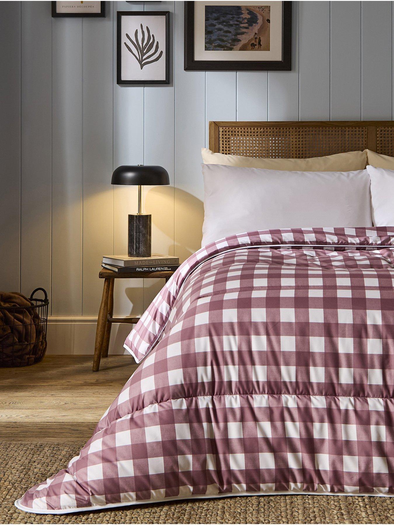 Image 5 of 6 of Night Lark 10.5 Tog Mocha Gingham Coverless Duvet