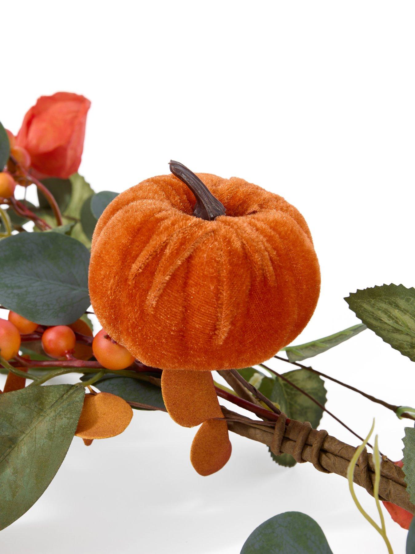 Image 5 of 7 of Scottish Everlastings Orange Pumpkin Garland - 180cm
