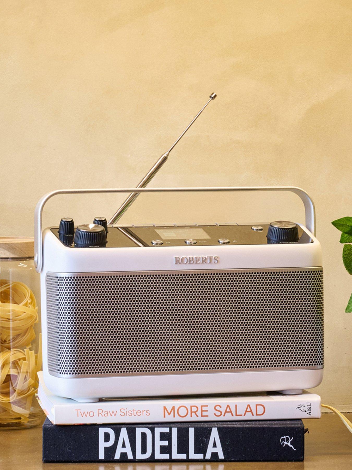 Roberts Stream 219 Black, internet, DAB+/FM and Bluetooth radio with Spotify, colour screen, 60 presets, bass/treble controls and dual speakers.