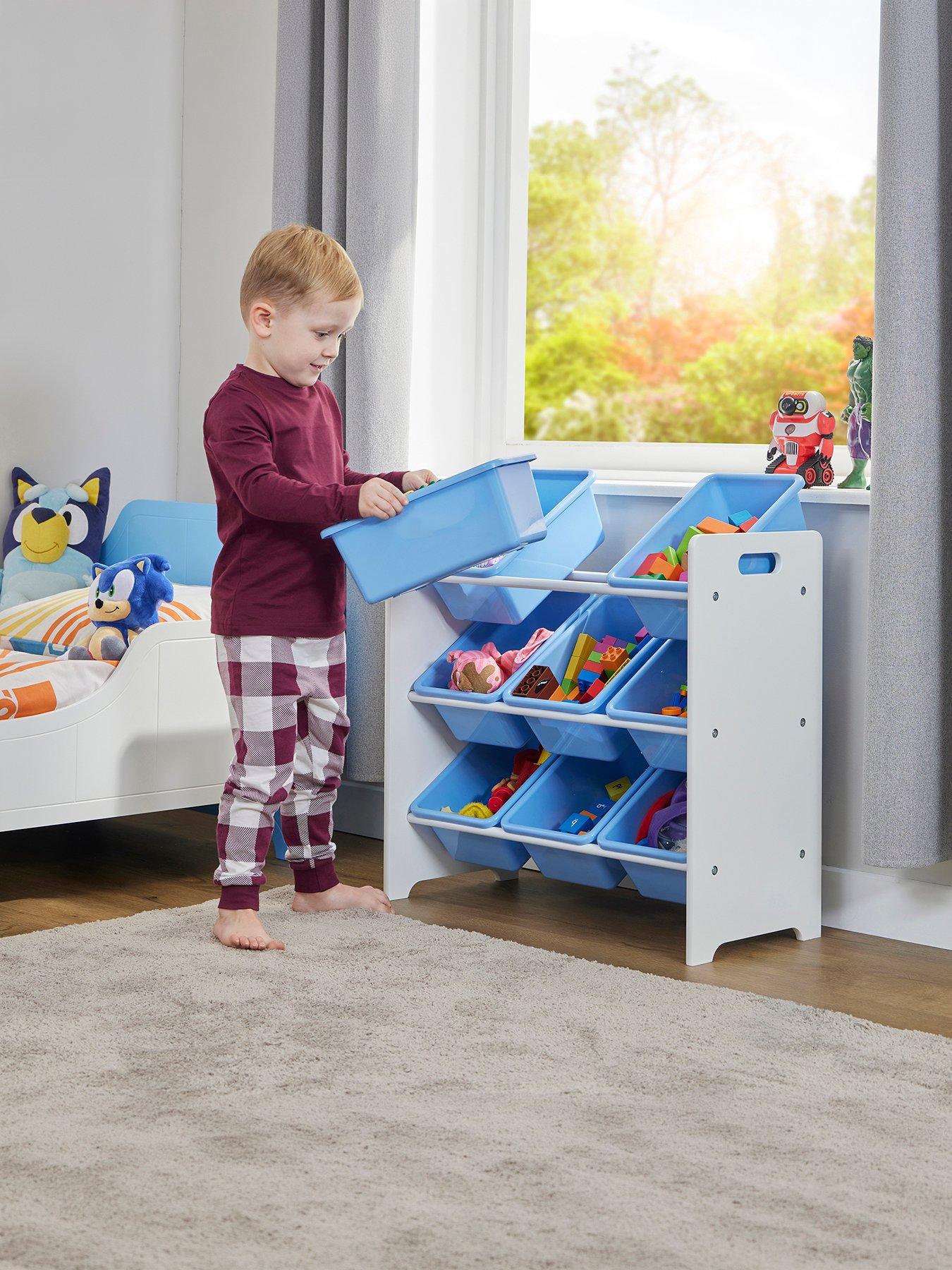 Image 6 of 7 of Liberty House Two Tone bed and 9 bin storage set - white/blue
