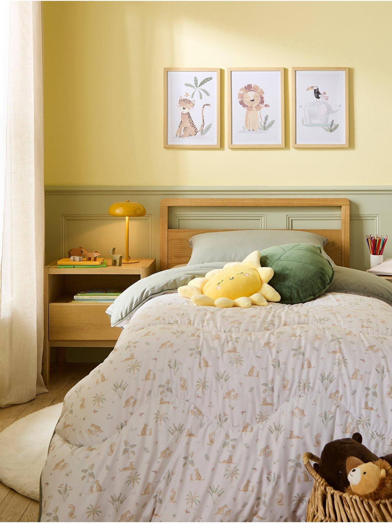 Night Lark Junior 4.5 Tog Coverless Duvet  &  Pillowcase Set - Leopard Family