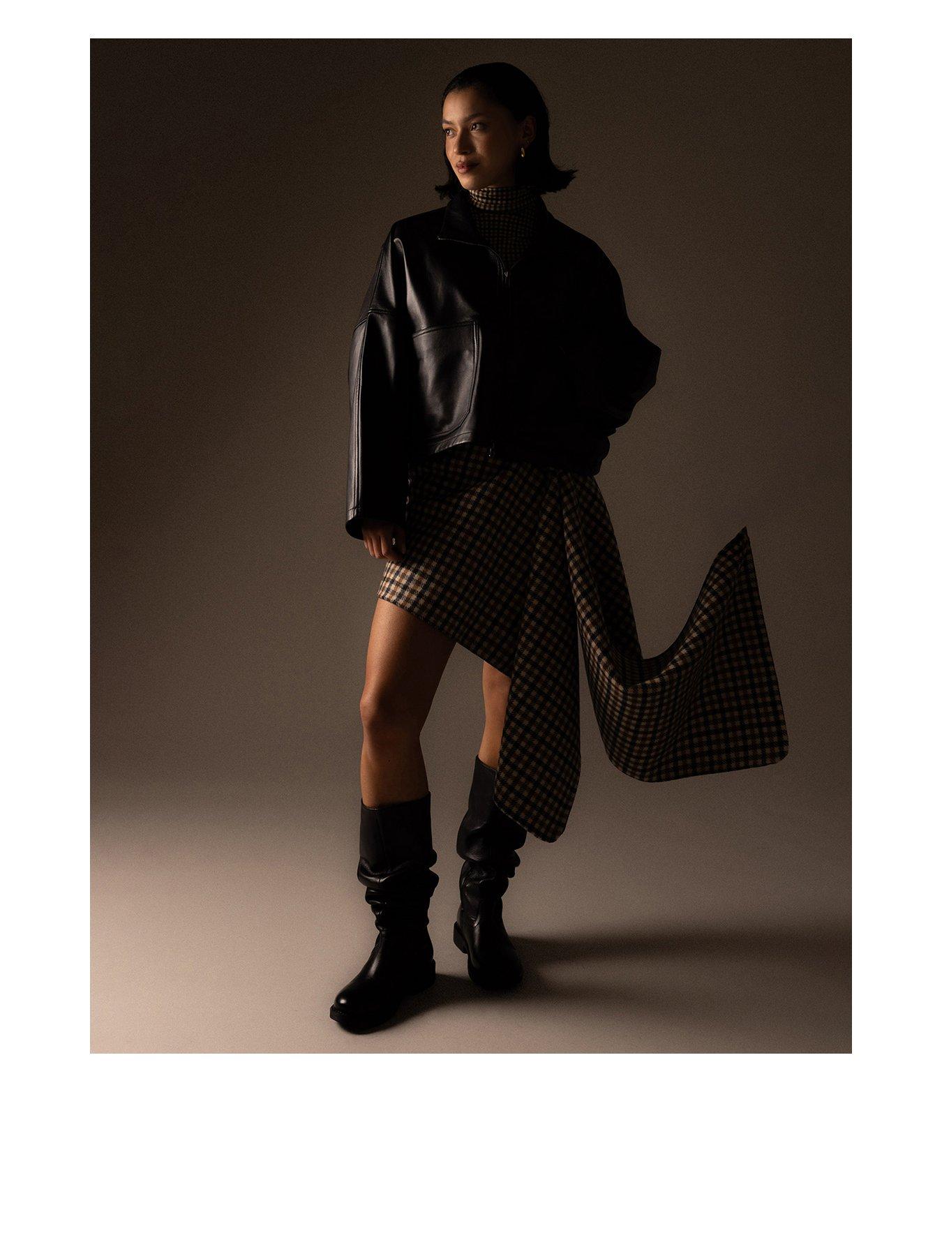 Image 1 of 7 of Bronx New-Tough Biker High Boots - Black