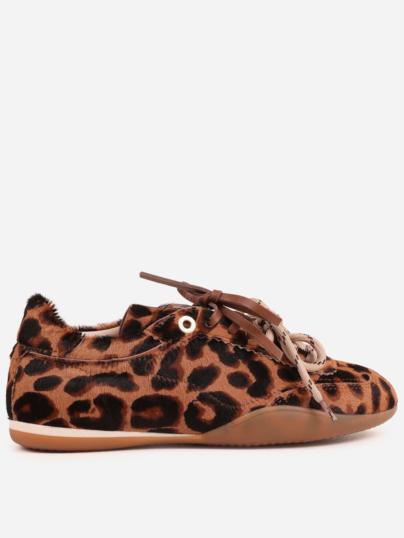 Image 1 of 7 of Bronx Womens Park-err Leopard Print Low Profile Trainers - Multi