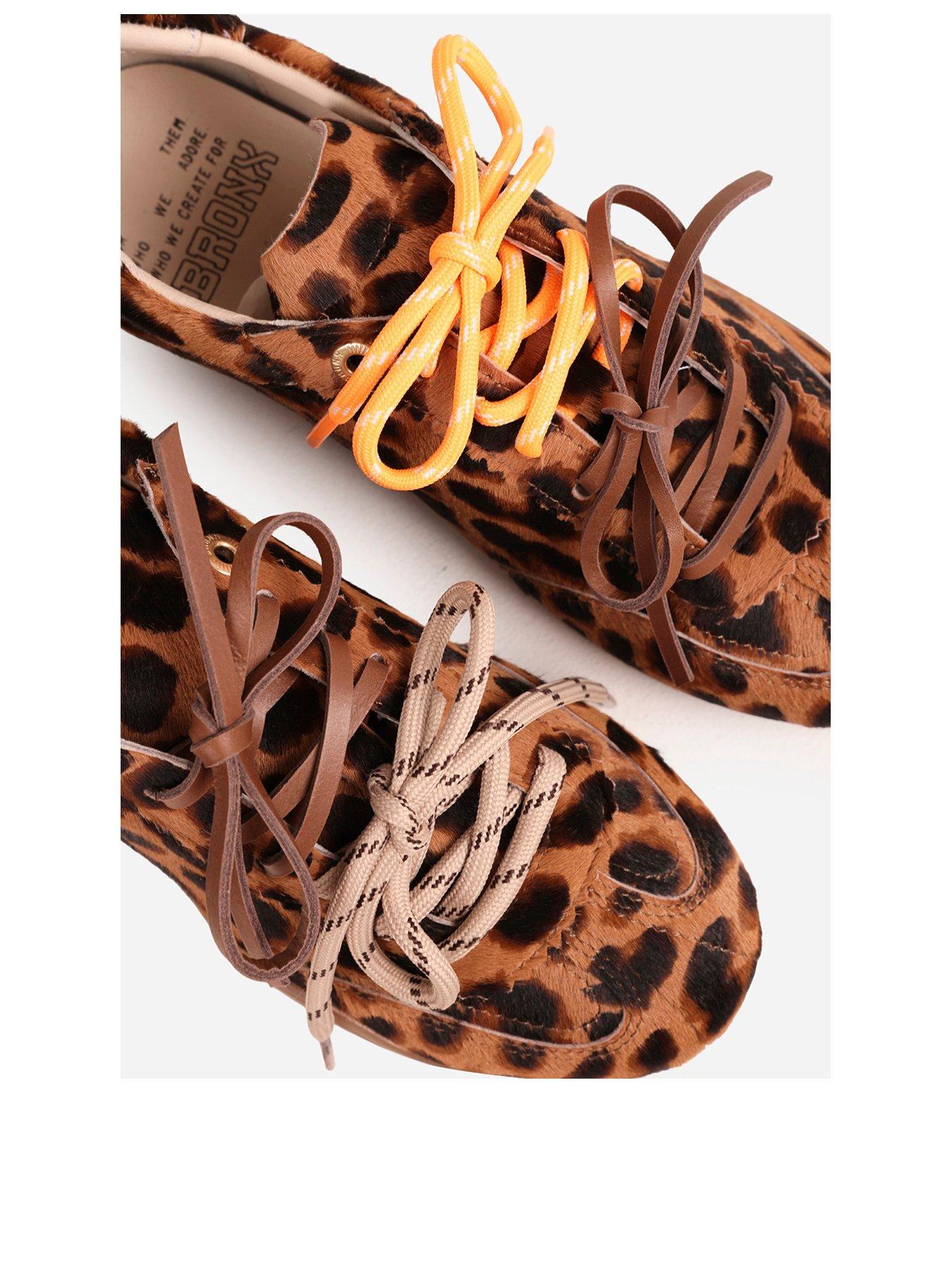 Image 2 of 7 of Bronx Womens Park-err Leopard Print Low Profile Trainers - Multi
