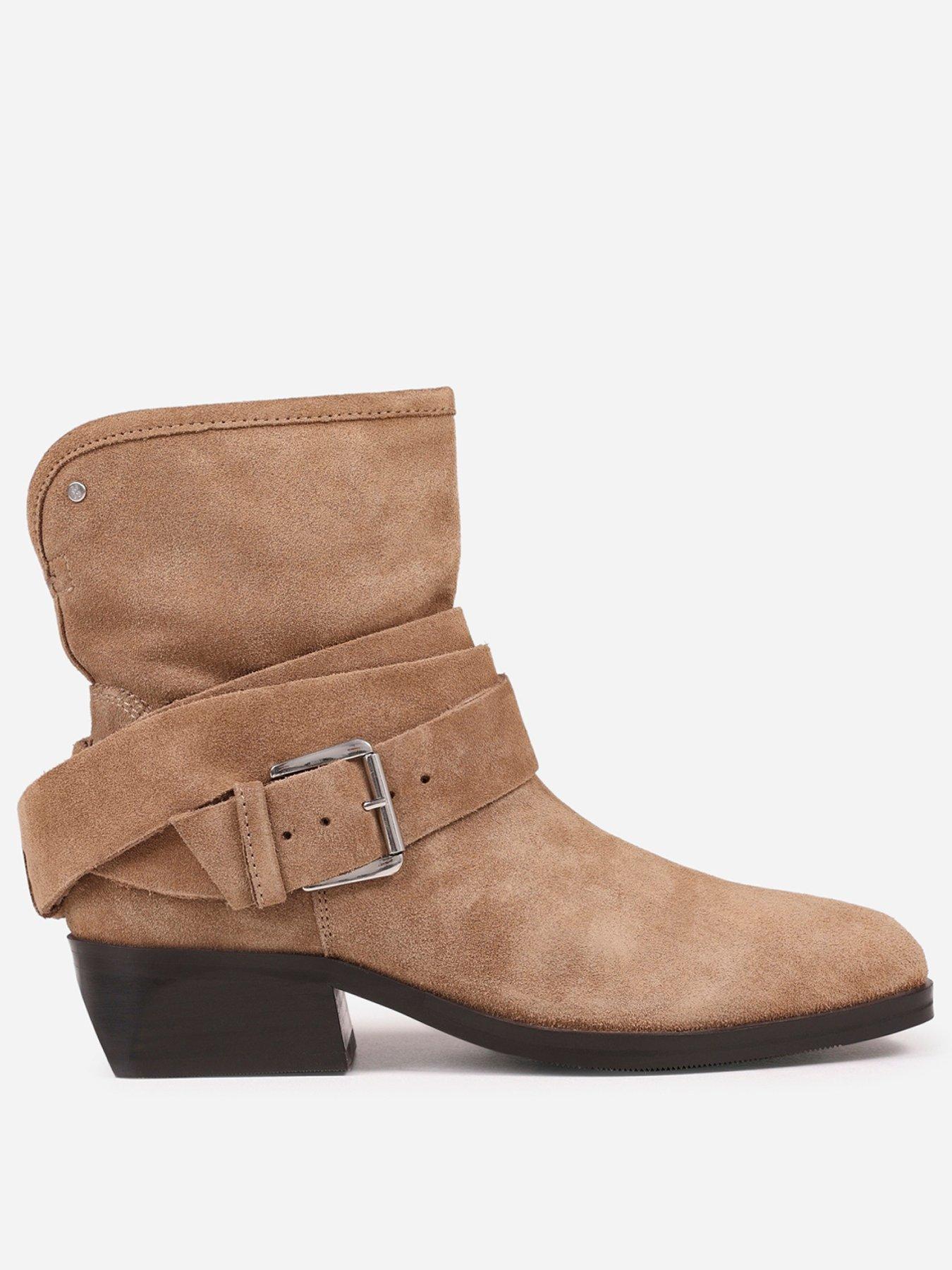 Image 2 of 7 of Bronx Brod-Ey Buckle Detail Ankle Boots - Brown