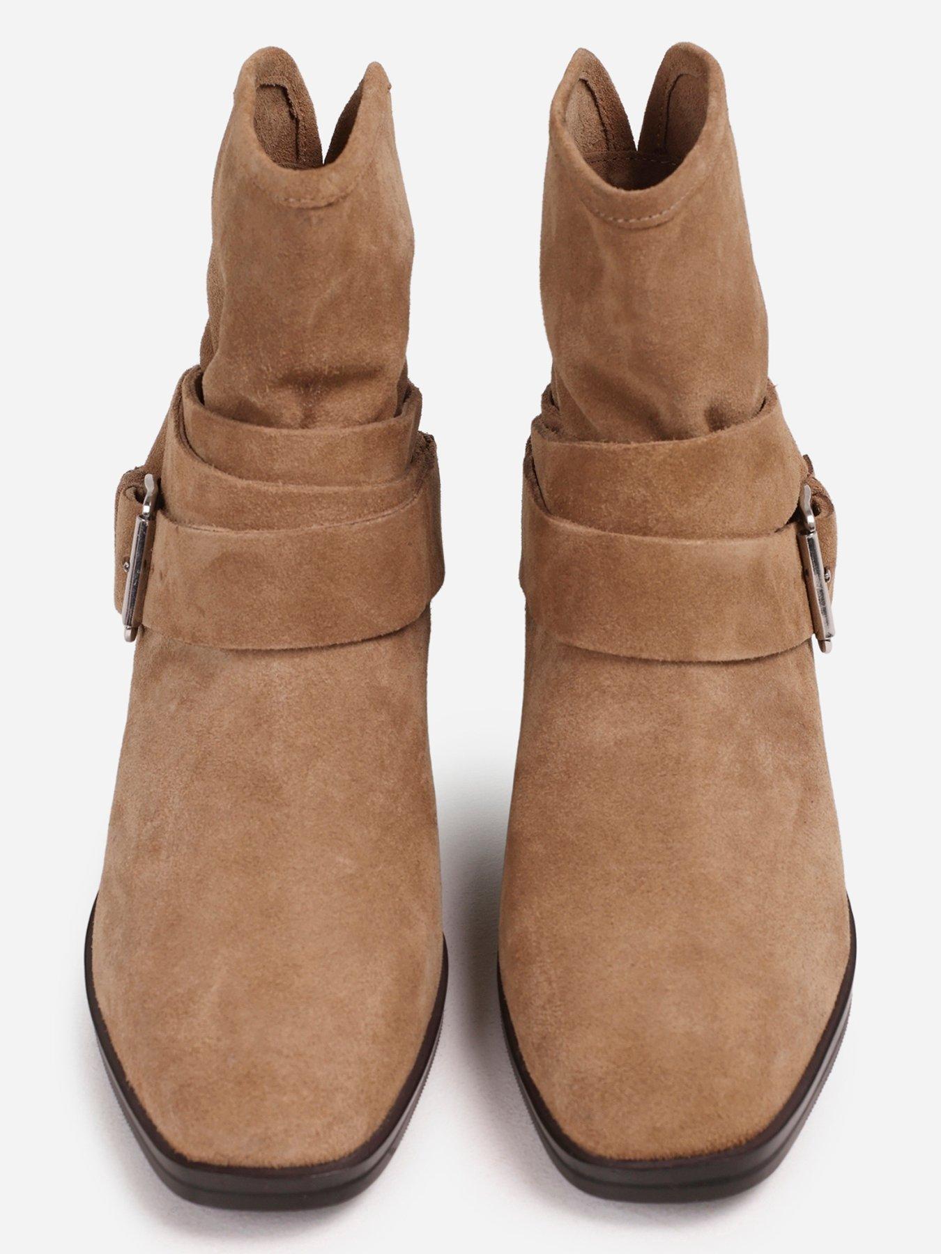 Image 4 of 7 of Bronx Brod-Ey Buckle Detail Ankle Boots - Brown