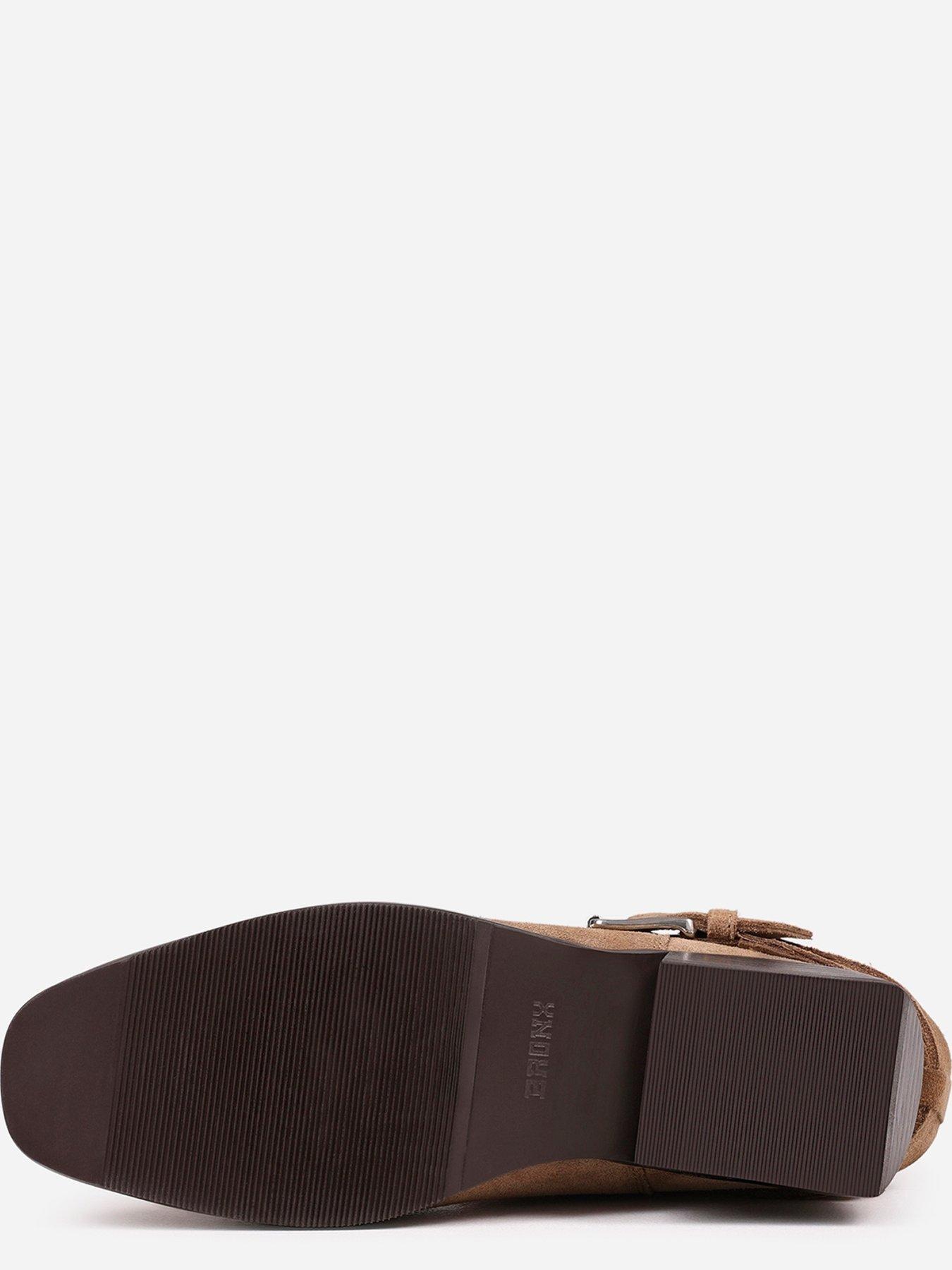 Image 5 of 7 of Bronx Brod-Ey Buckle Detail Ankle Boots - Brown