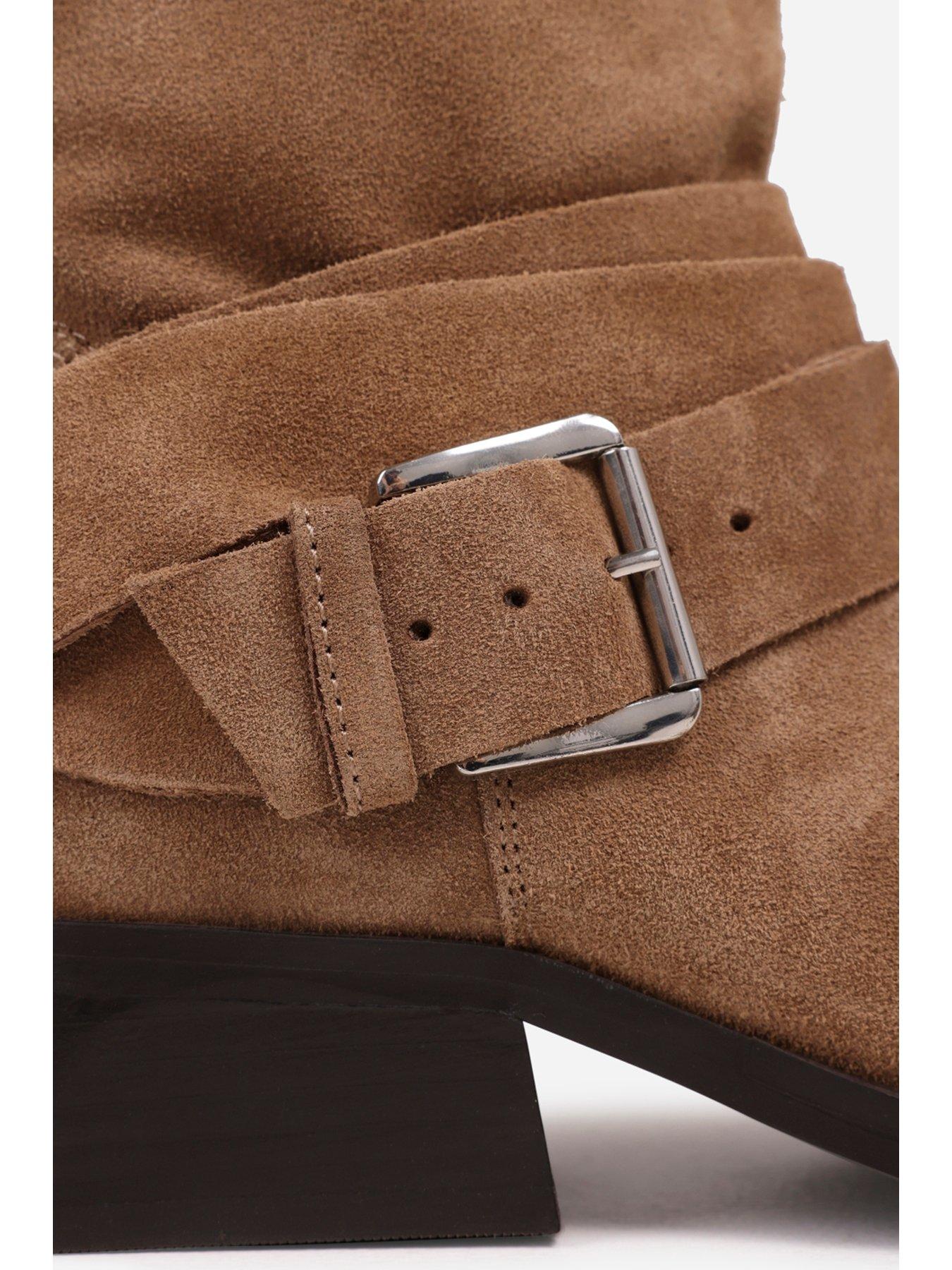 Image 6 of 7 of Bronx Brod-Ey Buckle Detail Ankle Boots - Brown