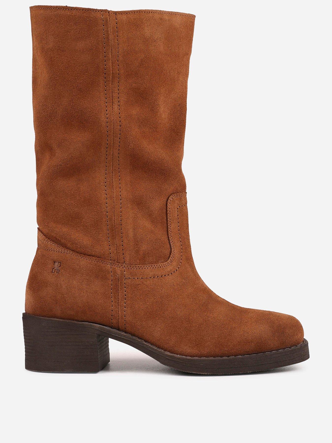 Image 2 of 7 of Bronx Ky-Ley Slouch Suede Ankle Boot - Tan