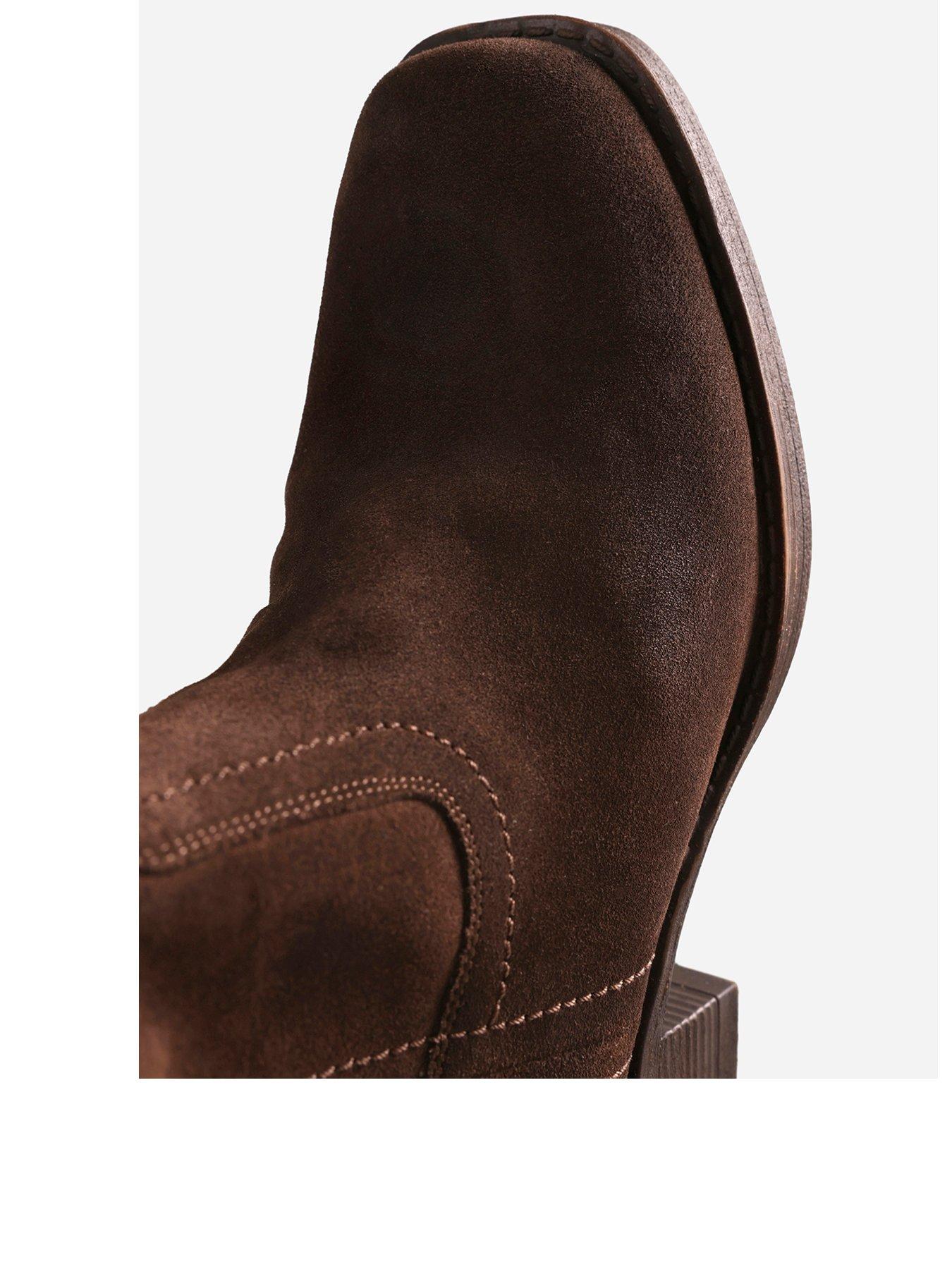 Image 2 of 7 of Bronx Womens Ky-ley Slouch Block Heel Ankle Boots - Brown