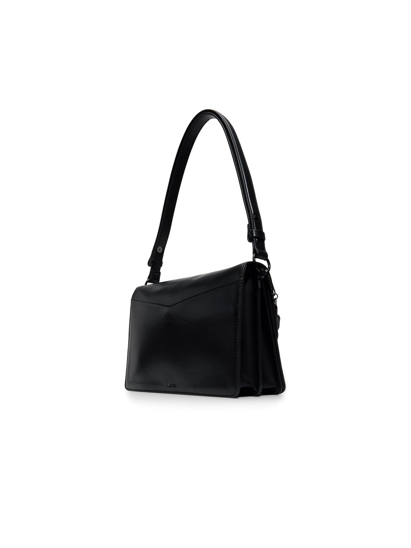 Image 4 of 4 of Aldo Flap Shoulder Bag with Chain - Black