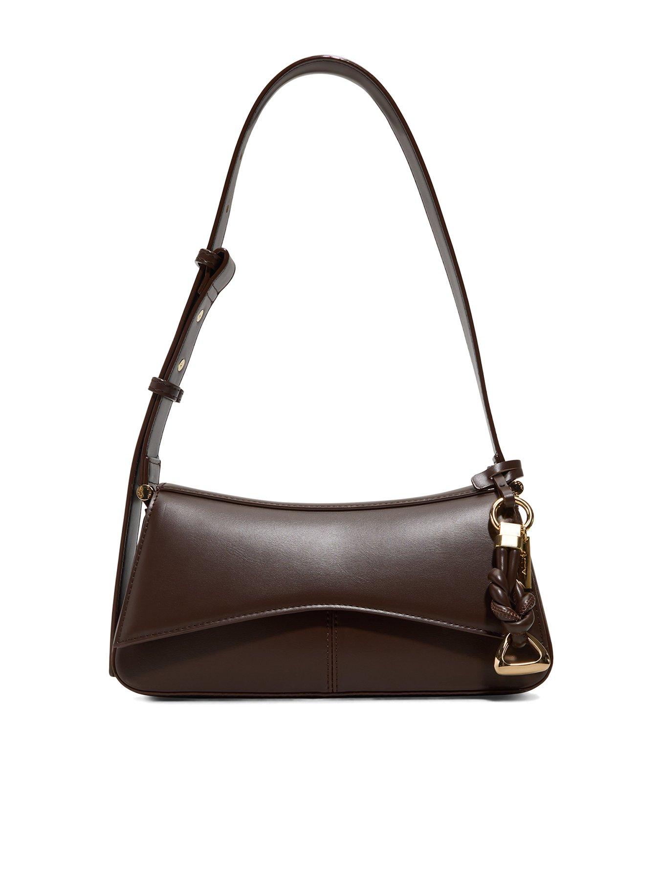 Image 1 of 4 of Aldo Curved Shoulder Bag - Brown
