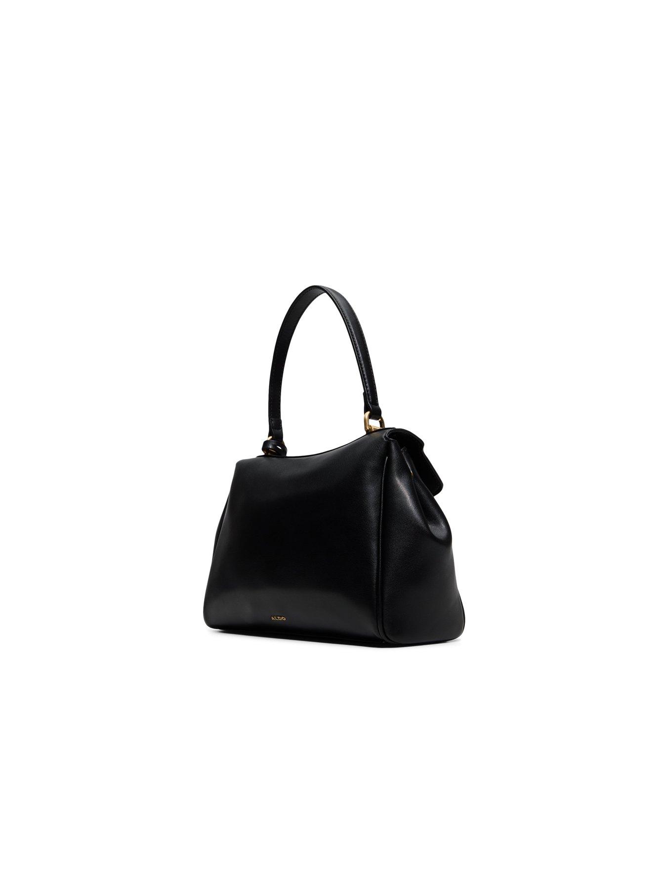 Image 4 of 4 of Aldo Padlock Detail Structured Shoulder Bag - Black