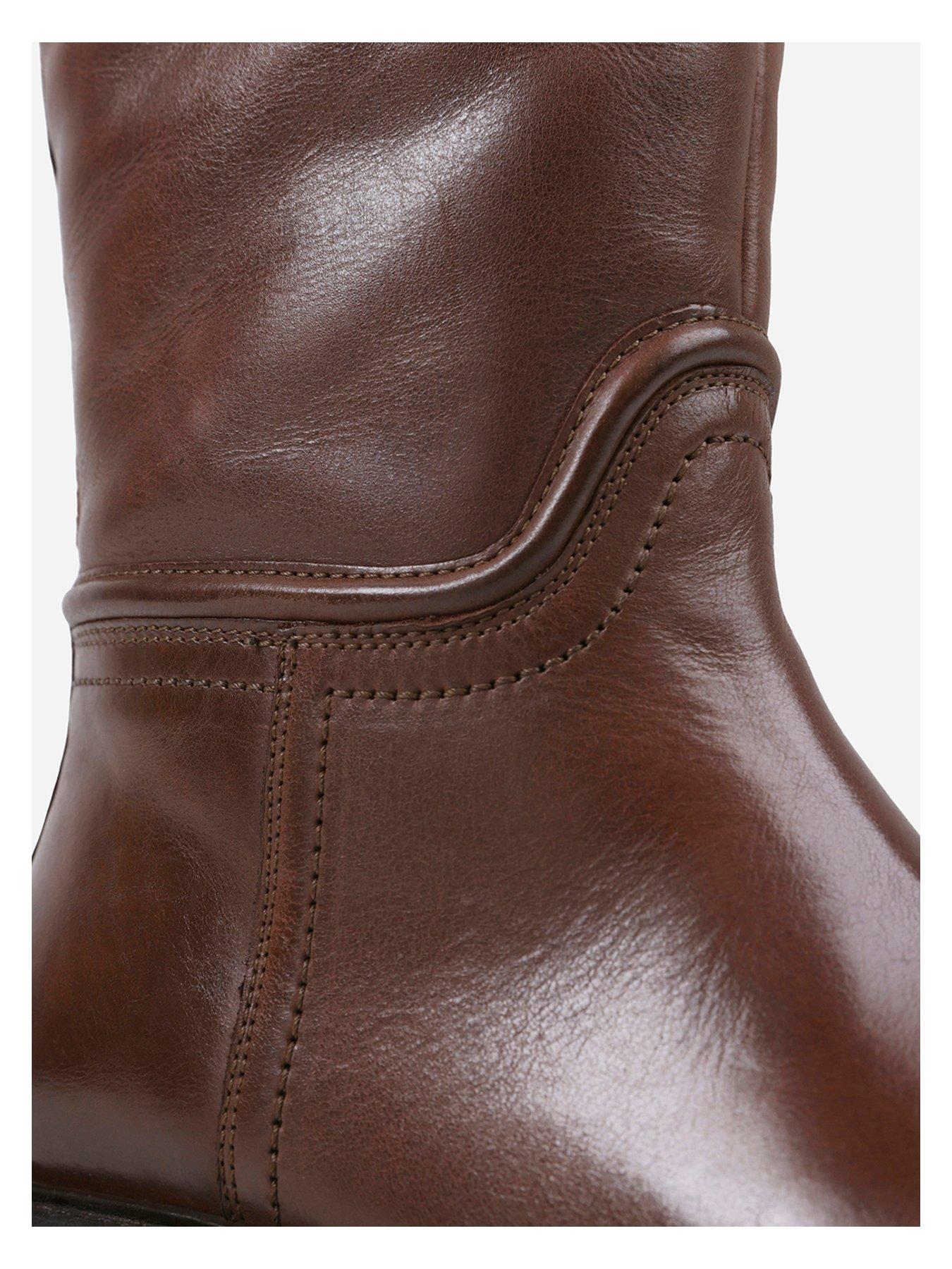 Image 4 of 6 of Bronx Ro-wan Knee High Calf Boots - Brown