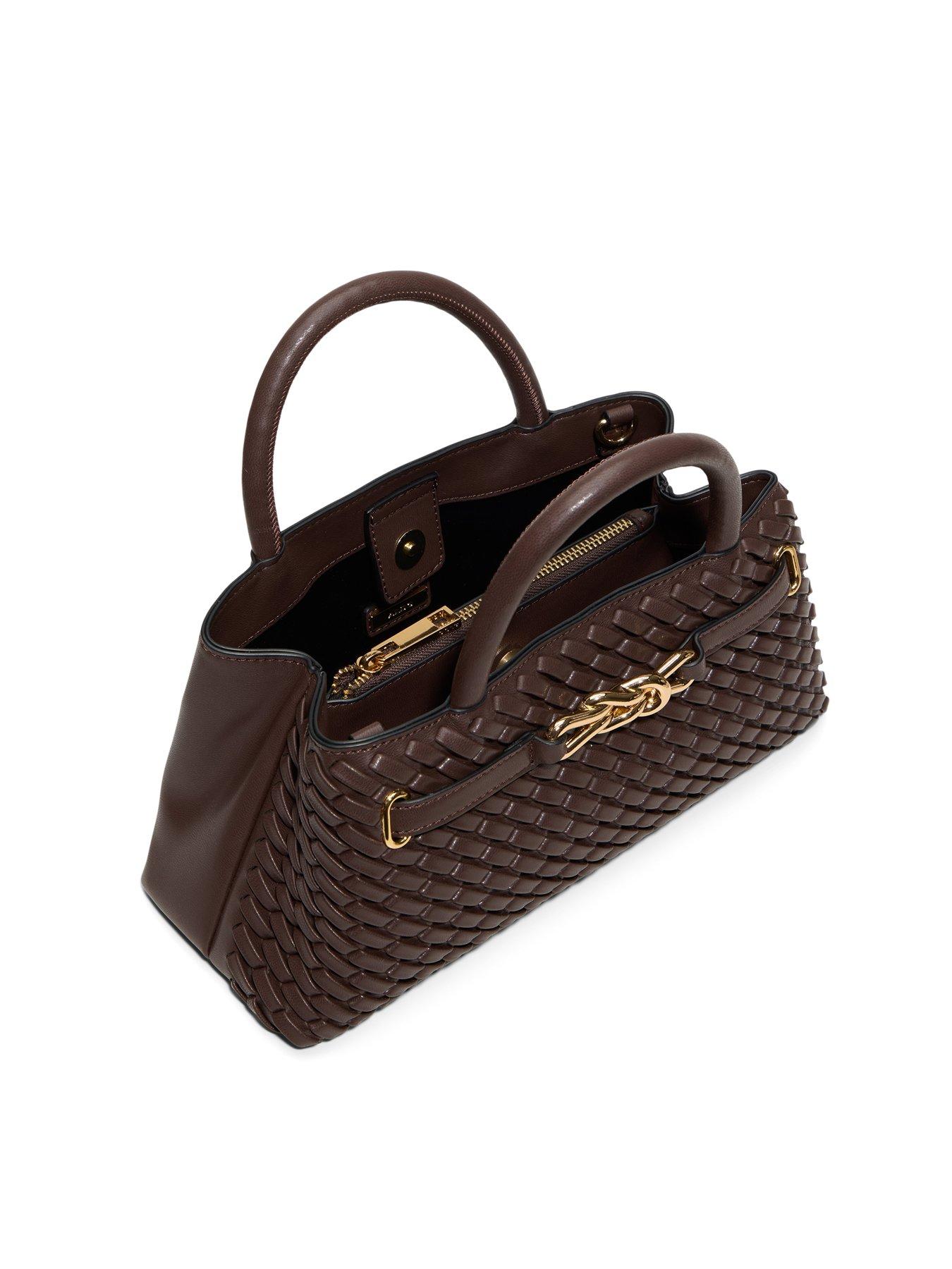 Image 3 of 4 of Aldo Woven Top Handle Shoulder Bag - Brown
