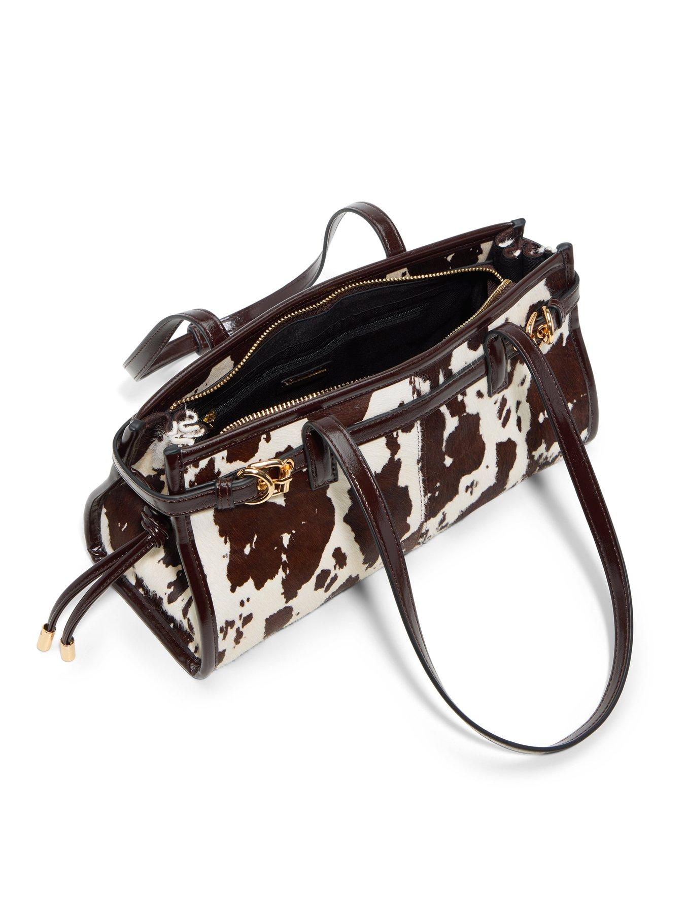 Image 3 of 4 of Aldo Cow Print Shoulder Bag with Long Handles - Multi