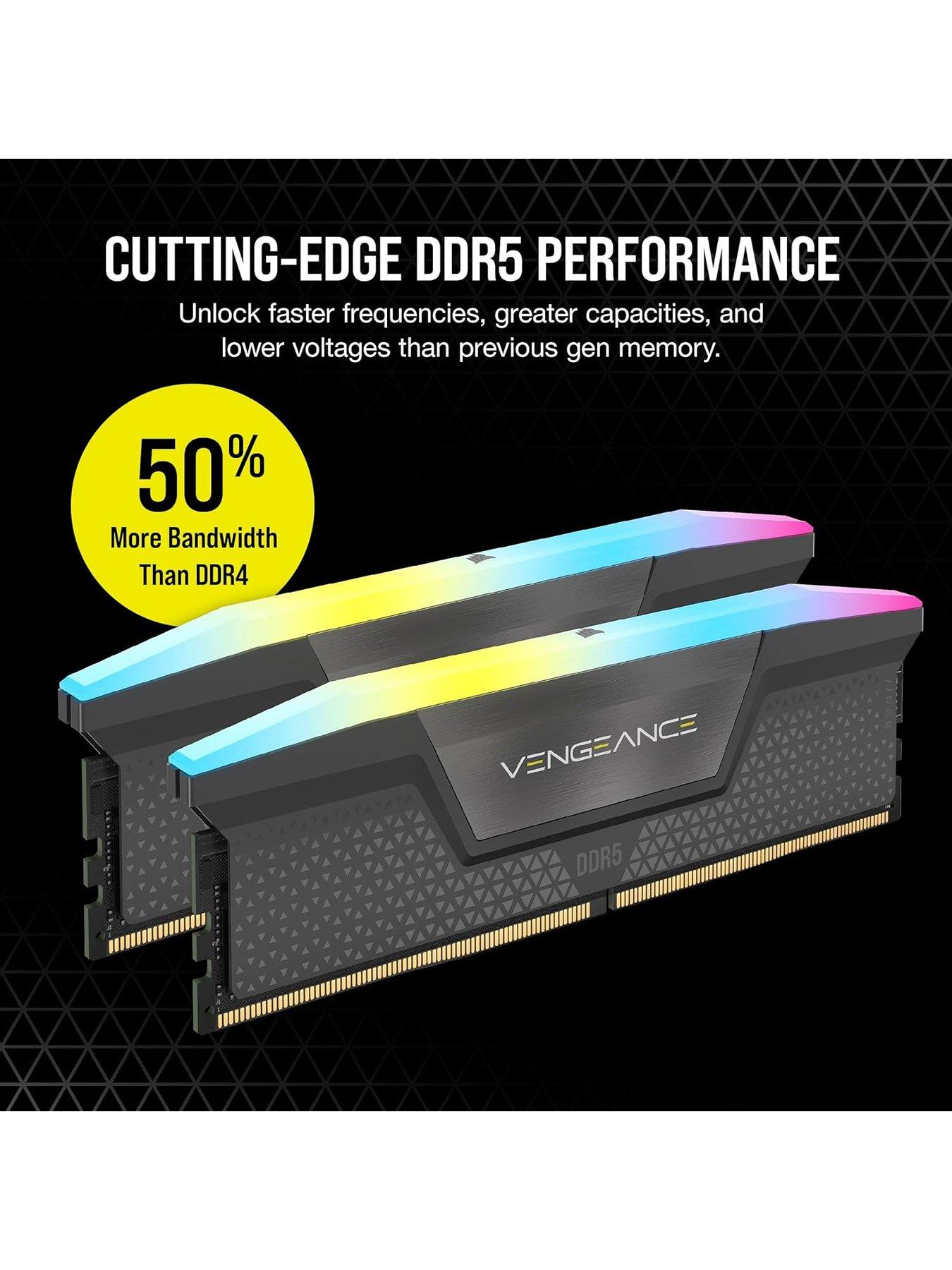 Image 3 of 6 of CORSAIR 64GB Dual Channel Vengeance RGB DDR5 5600MT/s CL36 Memory Kit - Grey