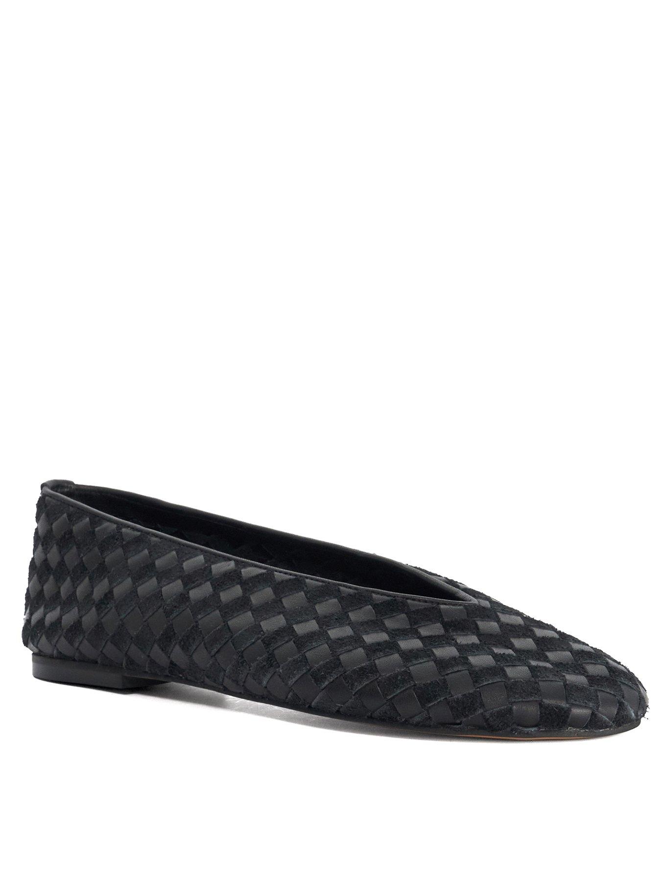 Image 2 of 5 of Dune London Homely Woven Ballet Flats - Black