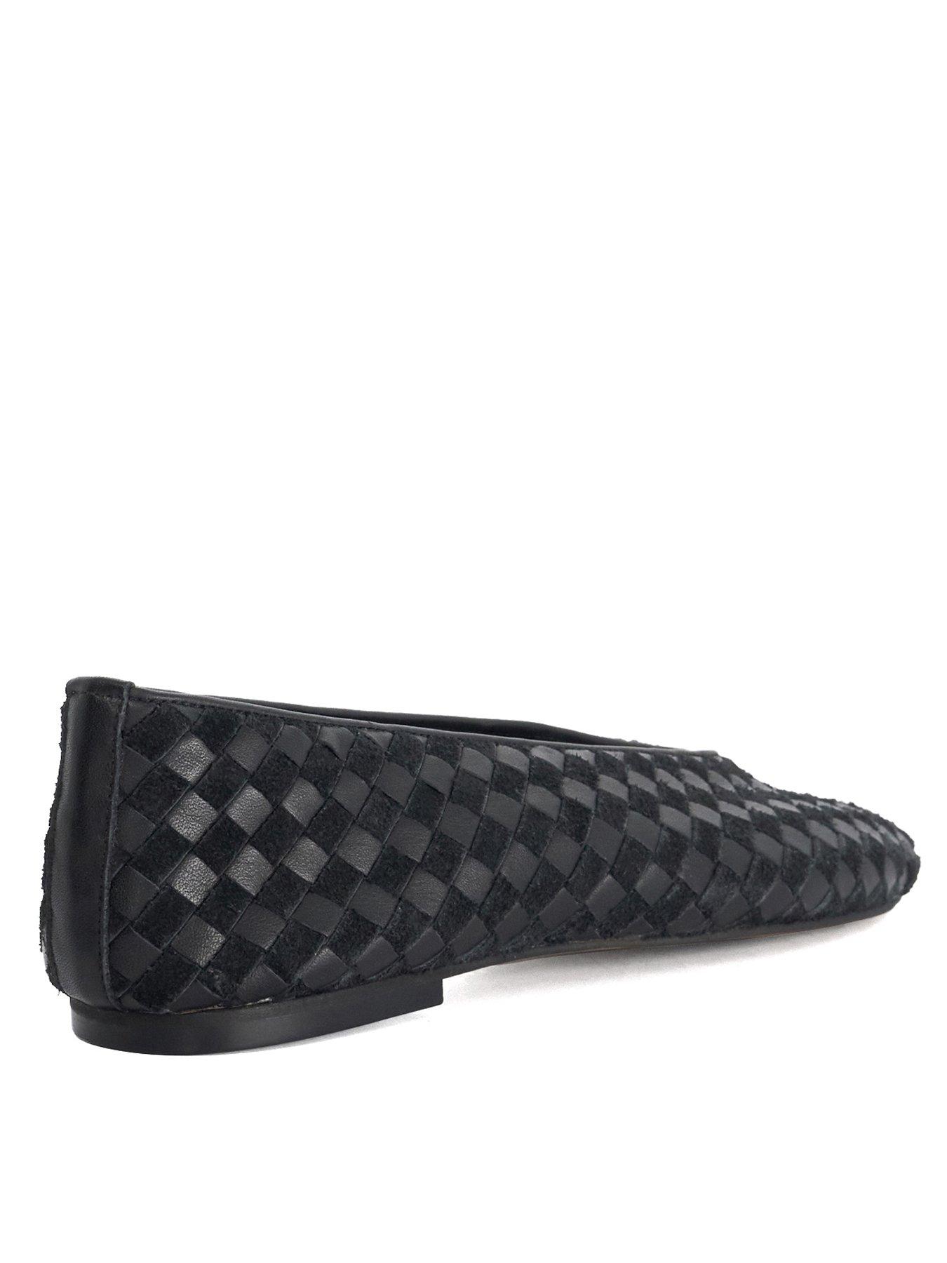 Image 3 of 5 of Dune London Homely Woven Ballet Flats - Black
