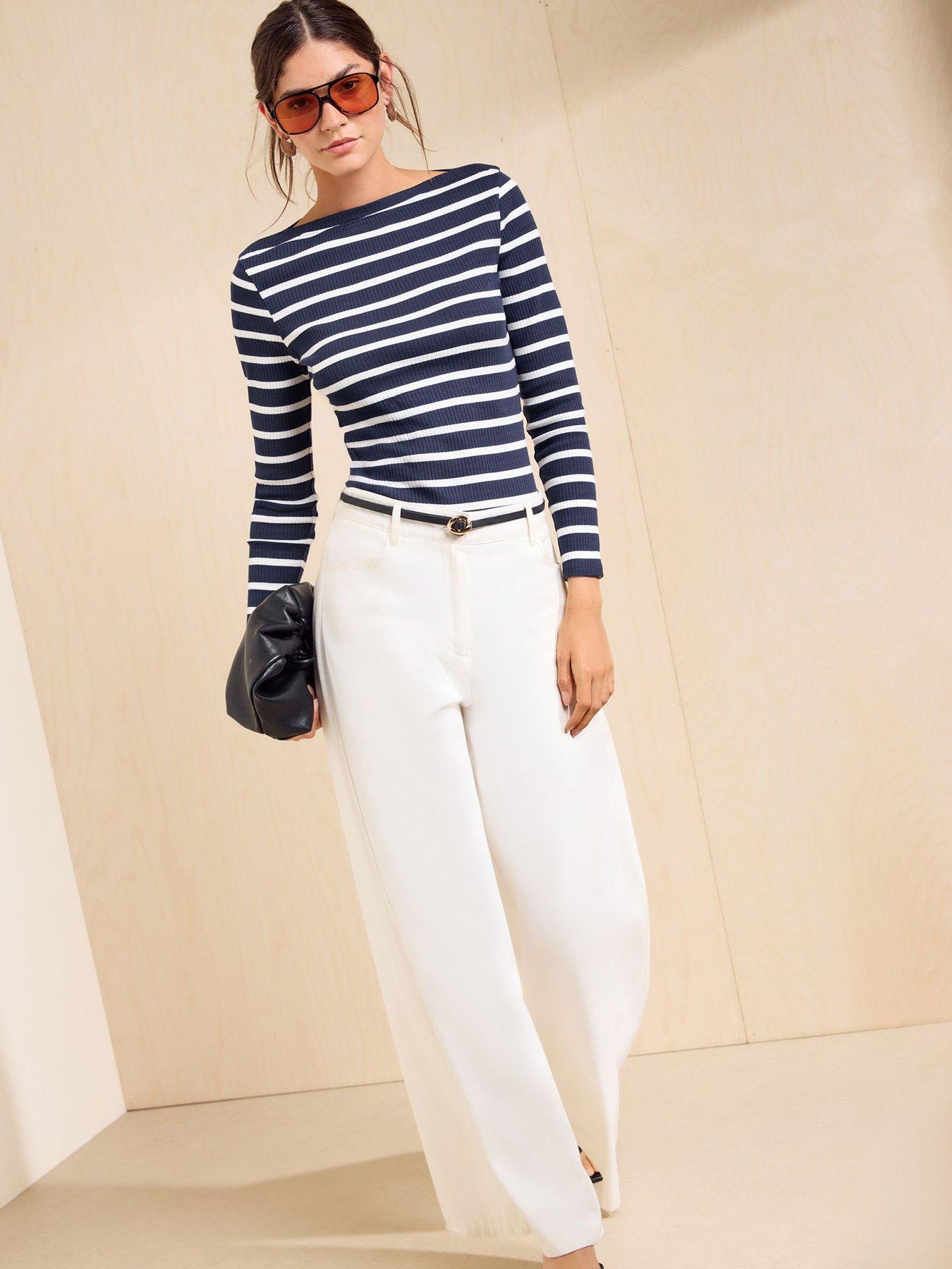 Image 3 of 5 of Friends Like These Stripe Boat Neck Long Sleeve - Multi