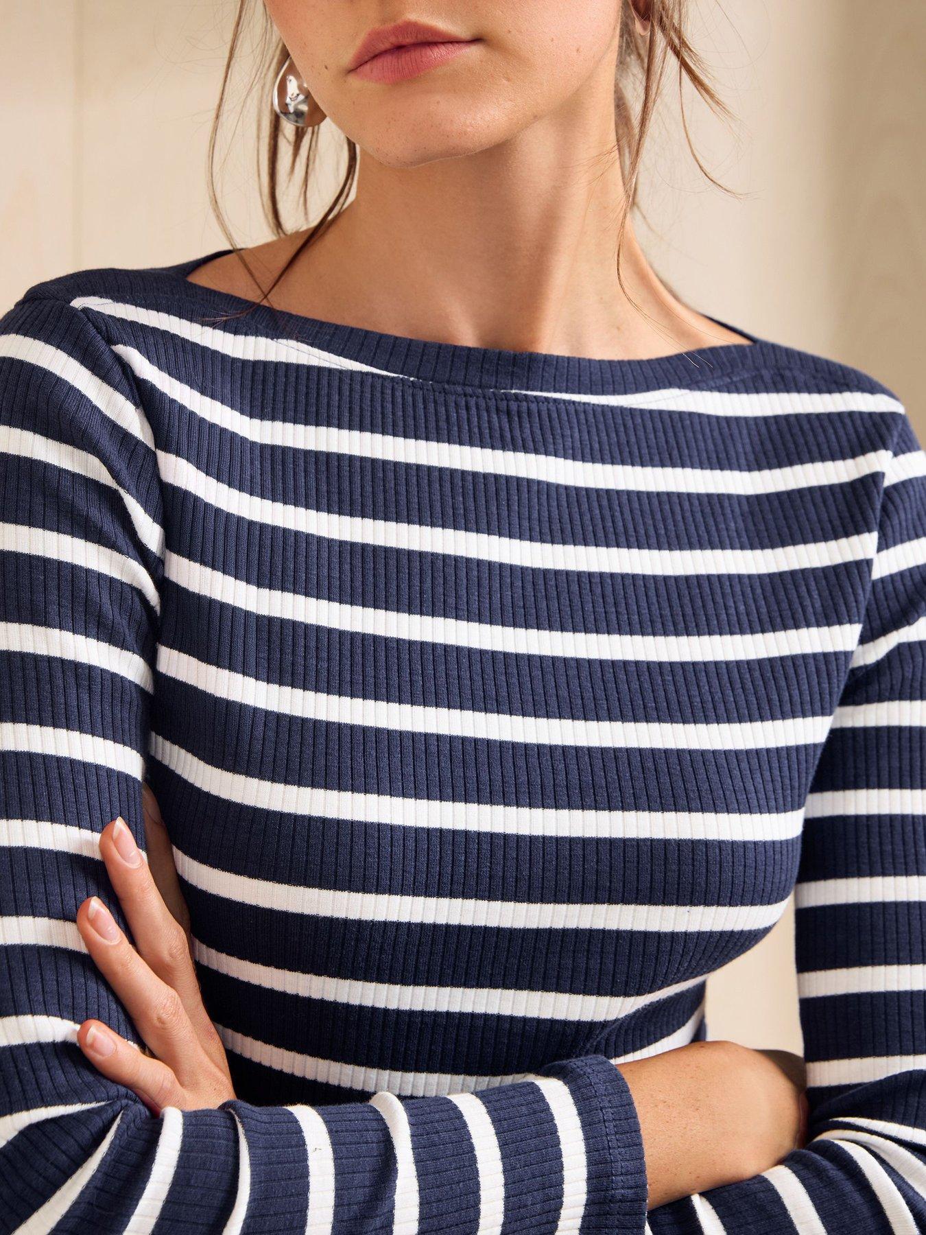 Image 4 of 5 of Friends Like These Stripe Boat Neck Long Sleeve - Multi
