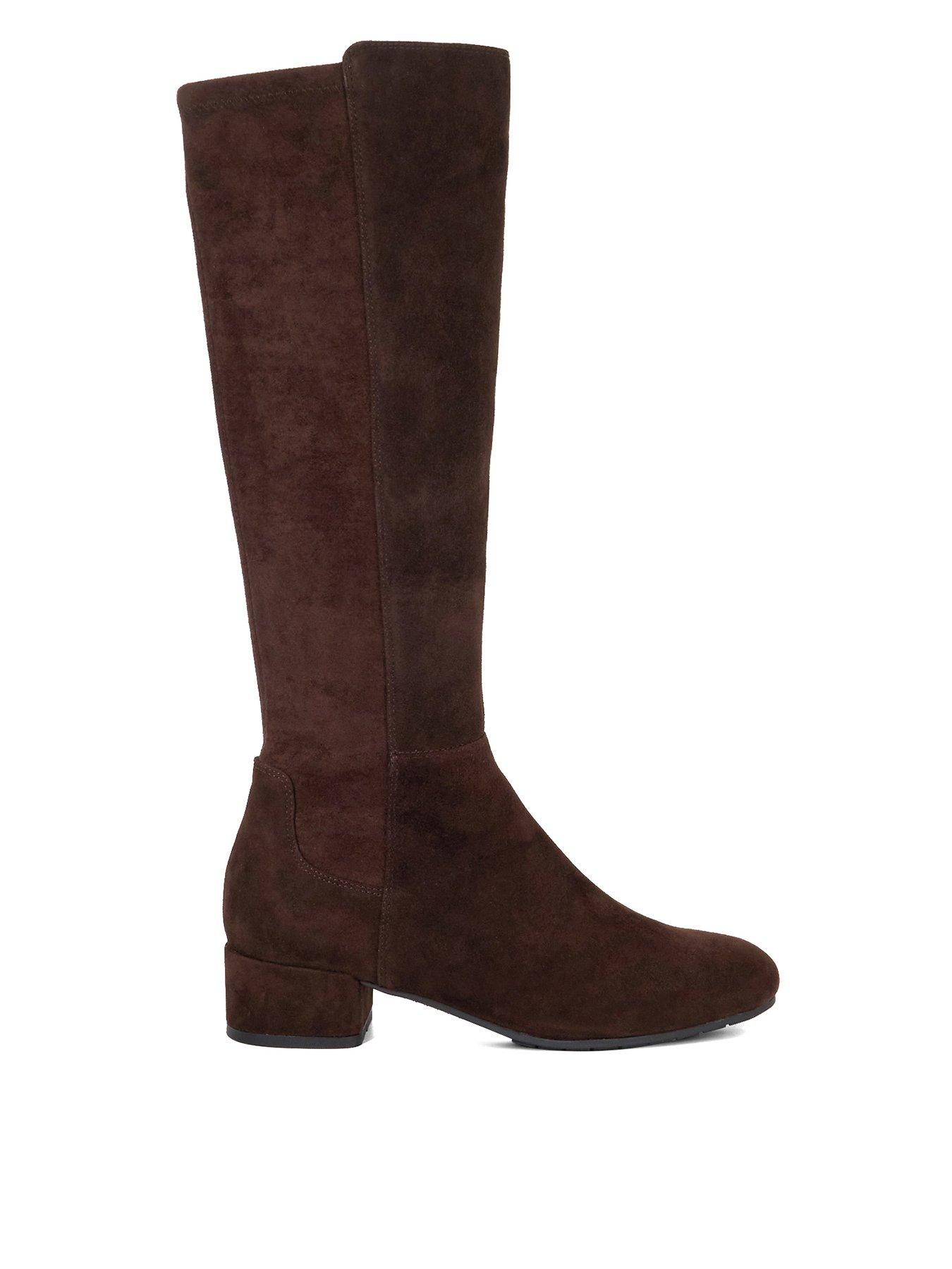 Dune London Tayla Knee High Boots - Brown