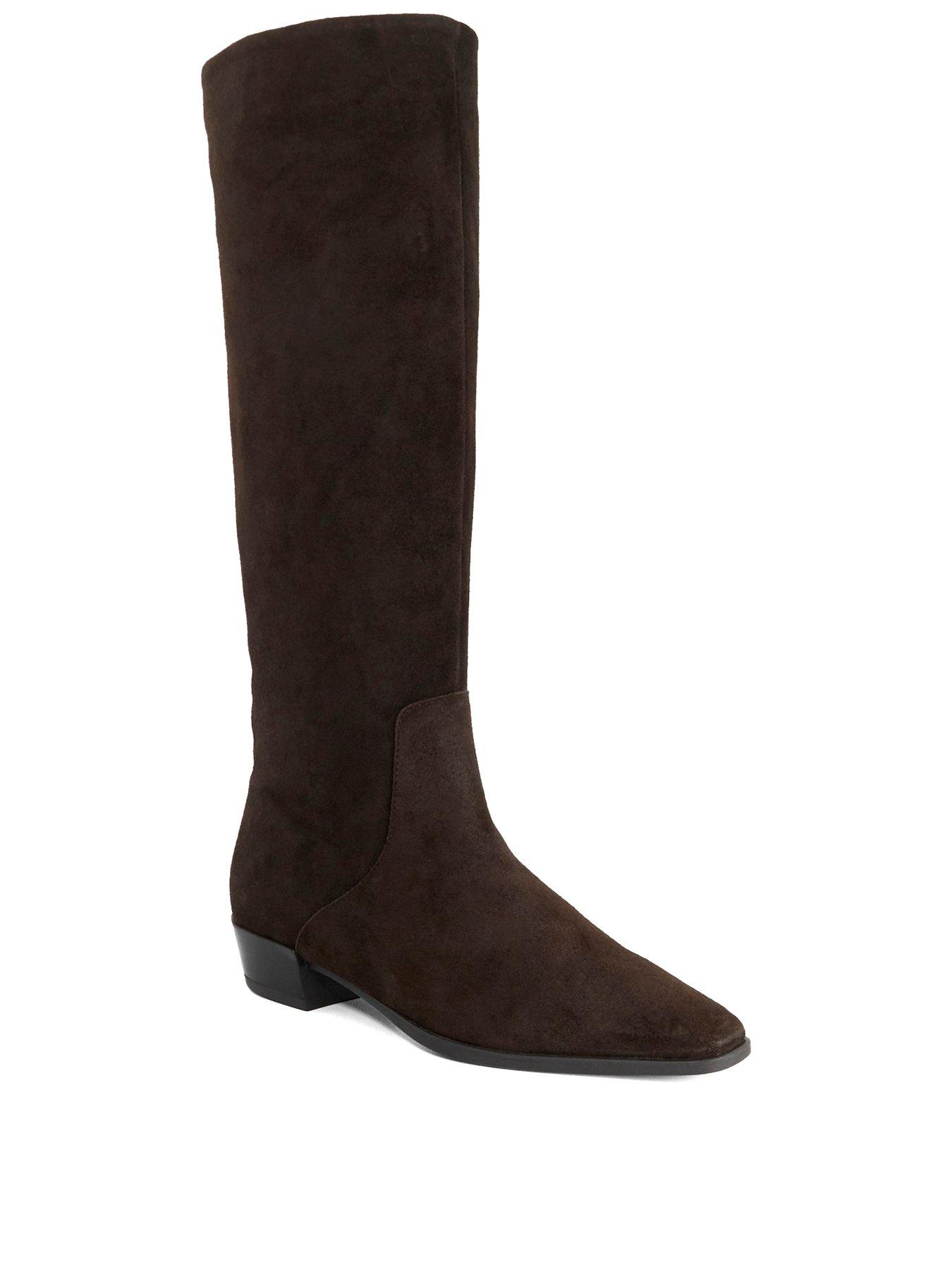 Image 2 of 5 of Dune London Torrie Knee High Boots - Brown