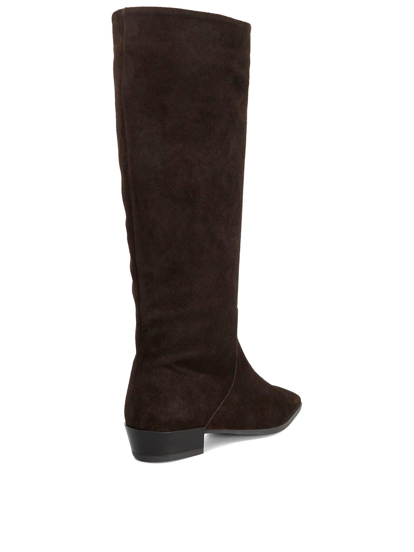 Image 3 of 5 of Dune London Torrie Knee High Boots - Brown
