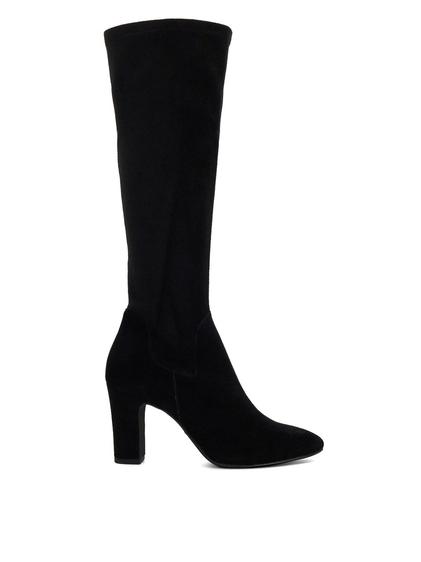 Image 1 of 6 of Dune London Simple Knee High Boots - Black