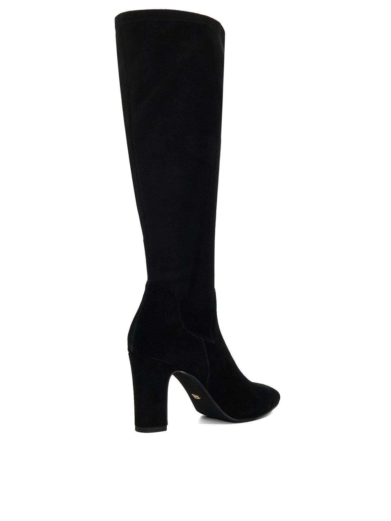 Image 3 of 6 of Dune London Simple Knee High Boots - Black