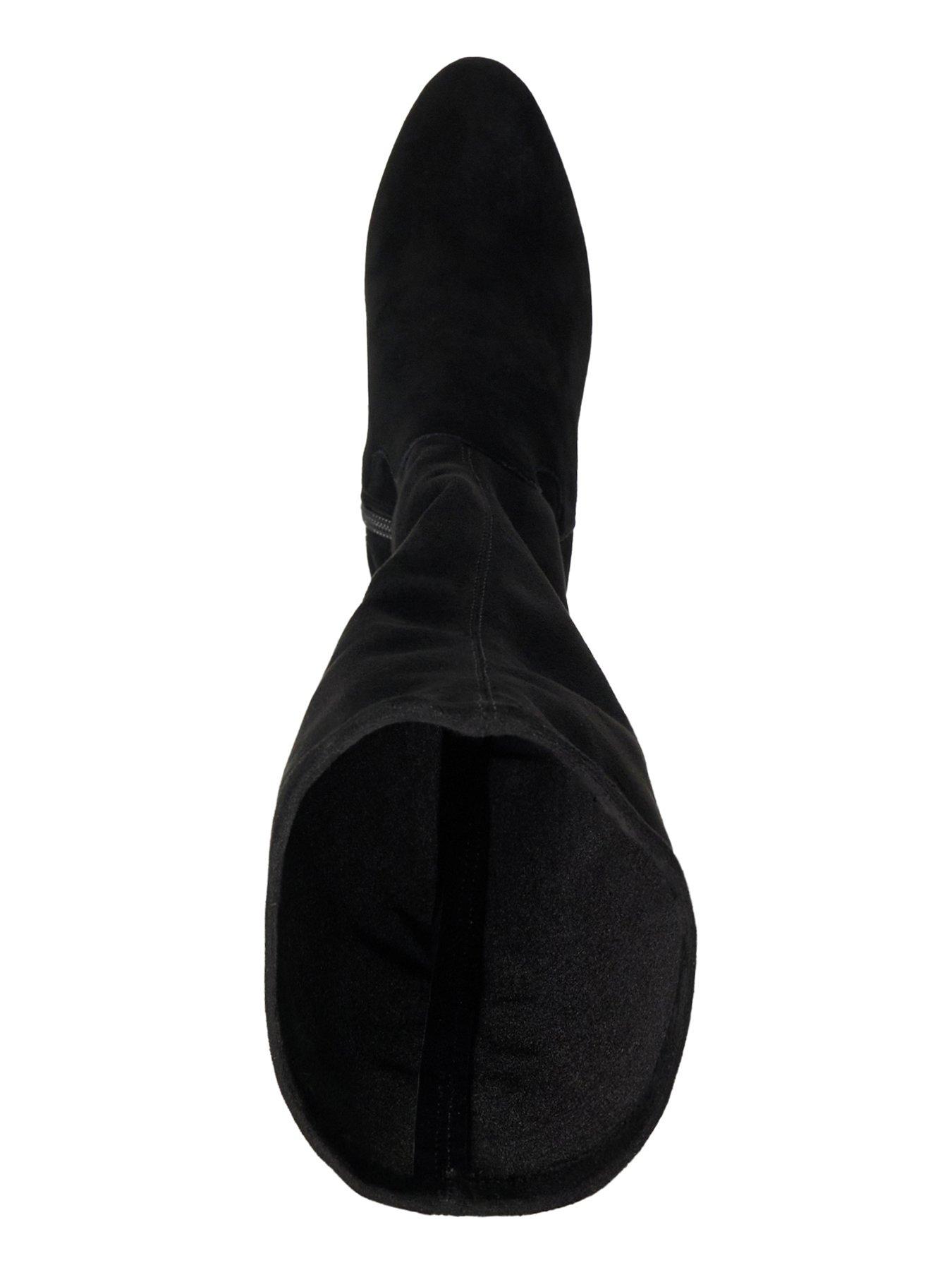 Image 4 of 6 of Dune London Simple Knee High Boots - Black