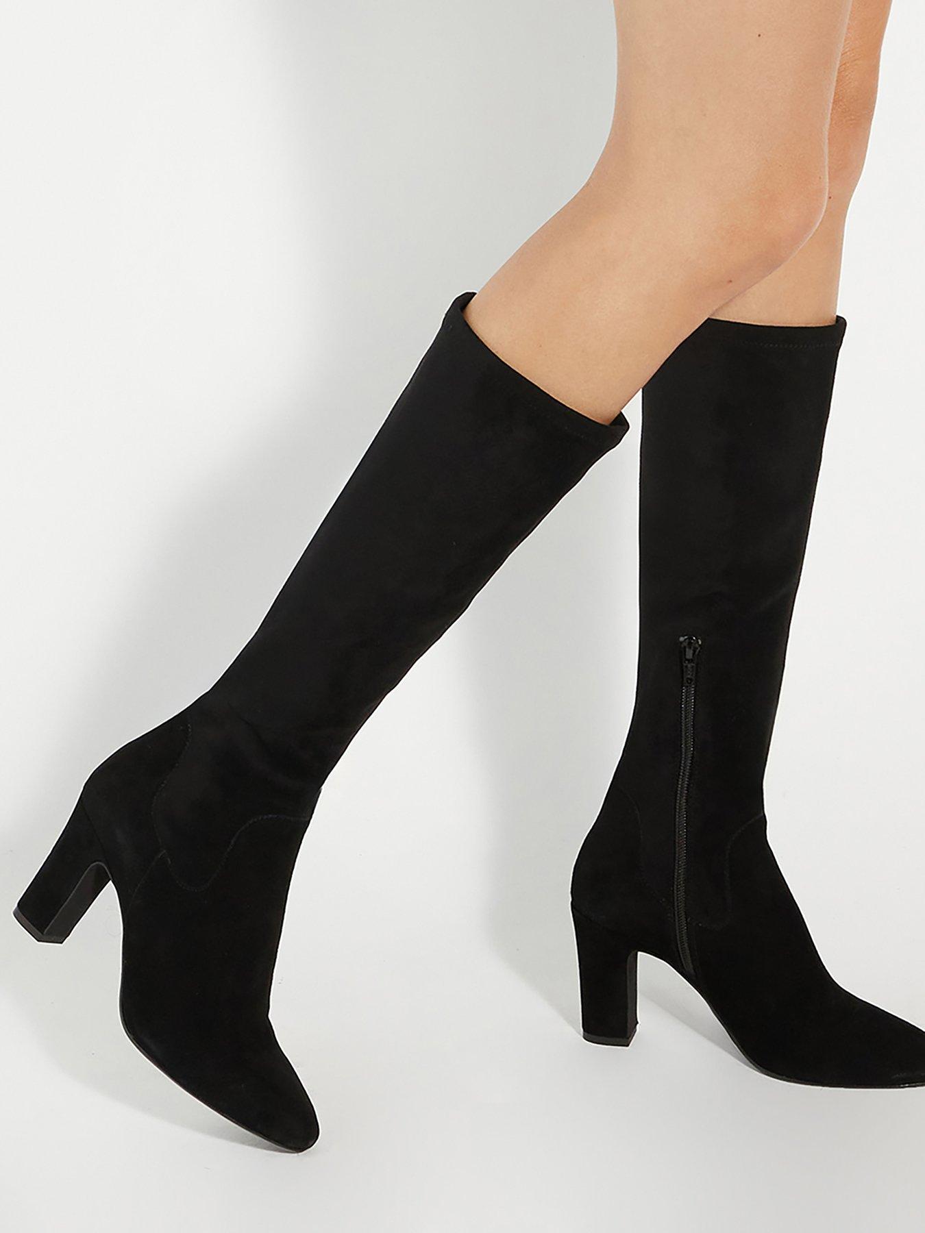 Image 5 of 6 of Dune London Simple Knee High Boots - Black
