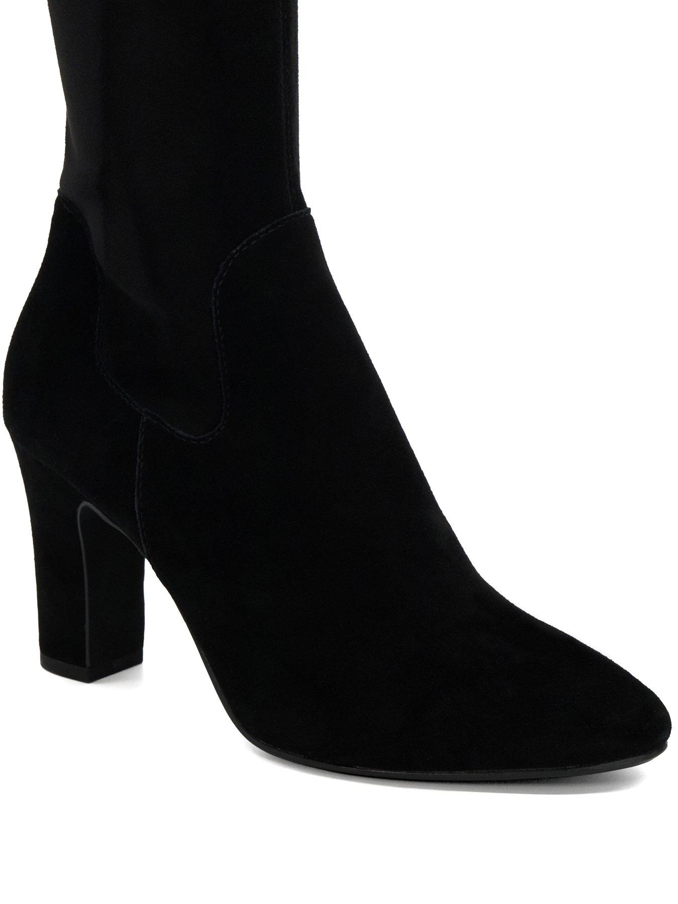Image 6 of 6 of Dune London Simple Knee High Boots - Black
