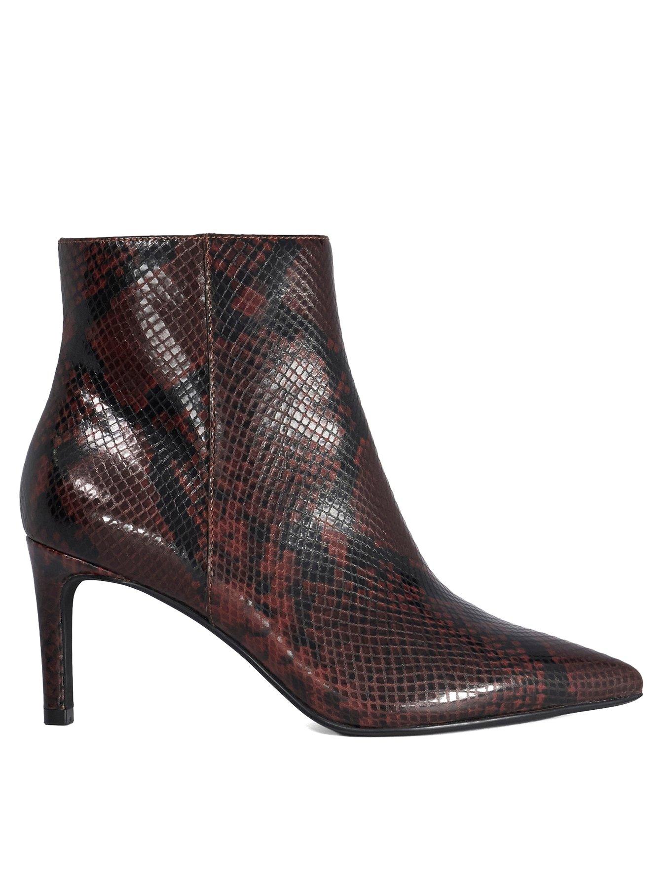 Dune London Obsessively Heeled Ankle Boots - Brown
