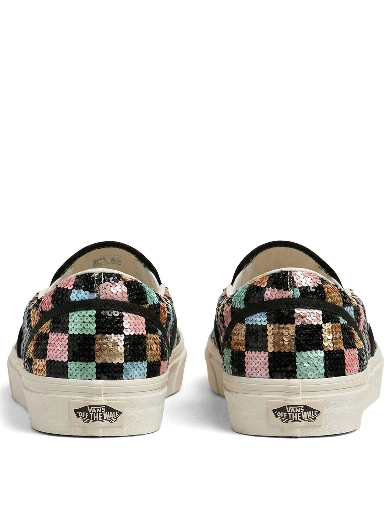 Image 3 of 4 of Vans Junior Sequins Slip-On Trainers - Black Multi