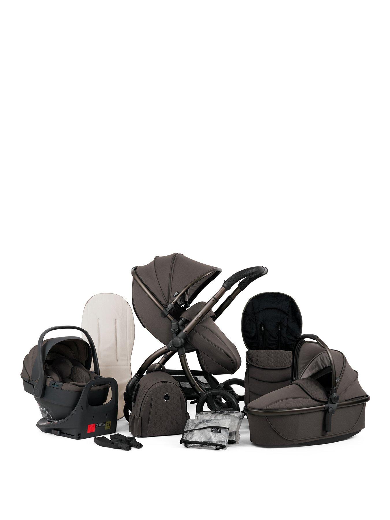 Egg egg3 Luxury Bundle with 360 egg shell Car Seat & base - Chocolate Velvet