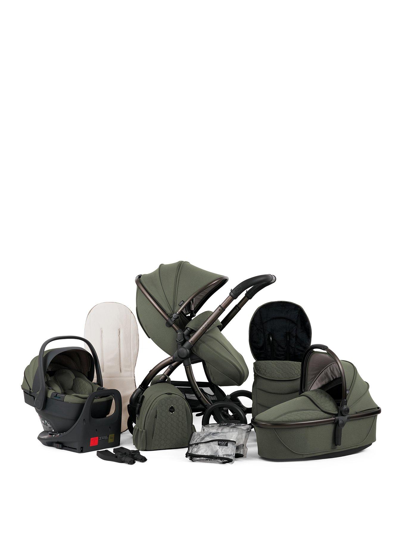 Egg egg3 Luxury Bundle with 360 egg shell Car Seat  &  base - Sage