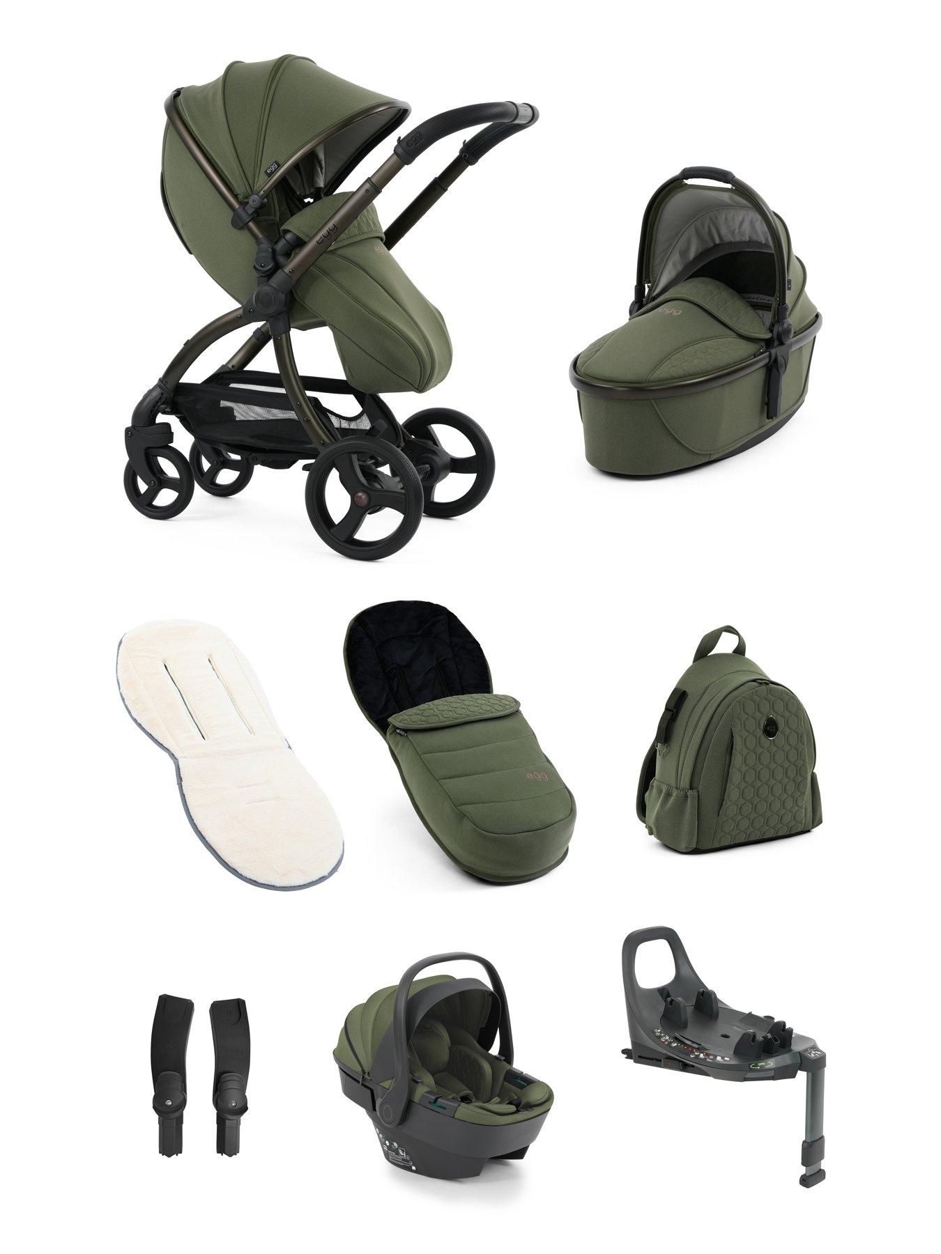 Image 6 of 6 of Egg egg3 Luxury Bundle with 360 egg shell Car Seat & base - Sage