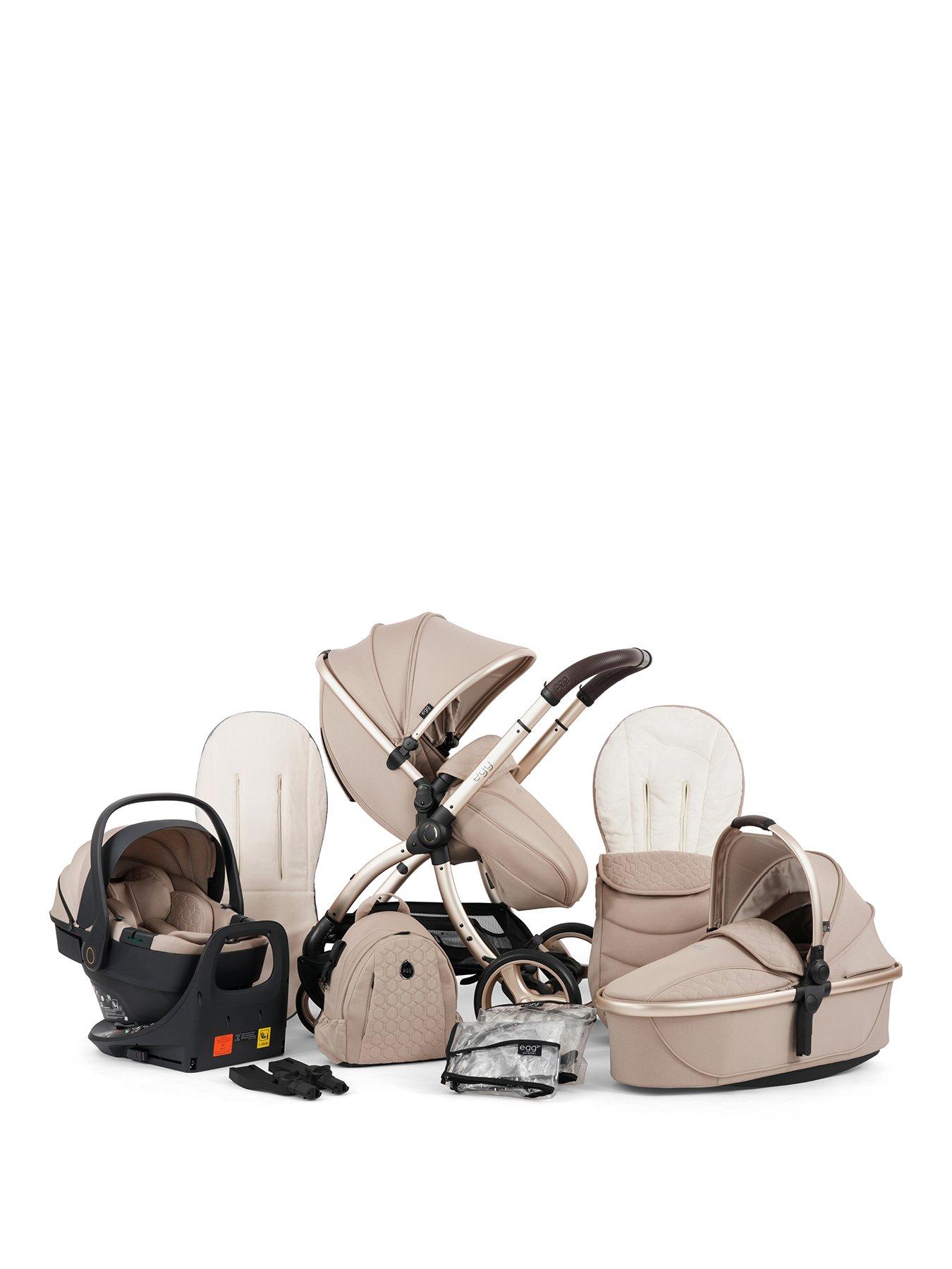 Egg egg3 Luxury Bundle with 360 egg shell Car Seat & base - Feather