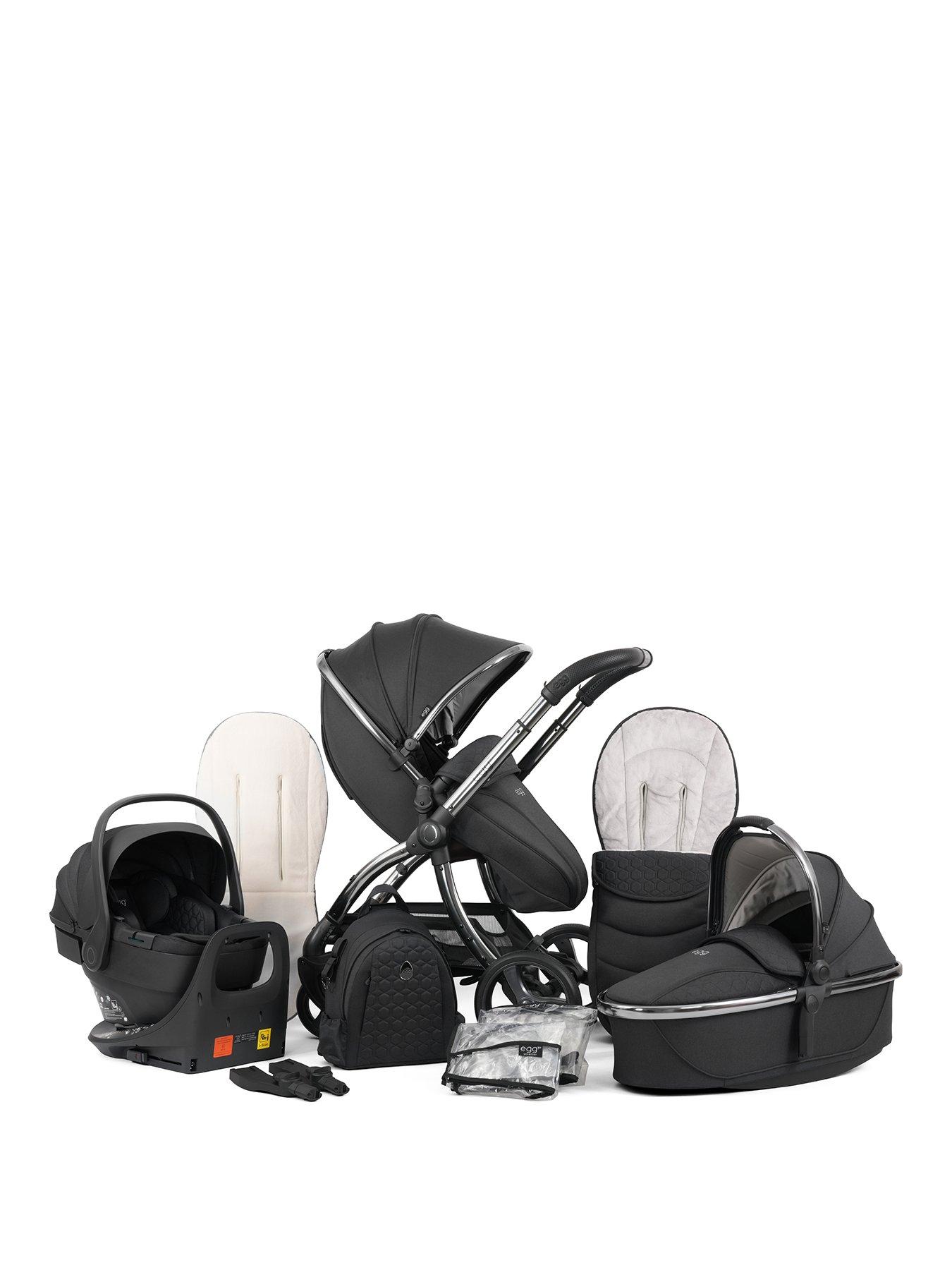 Egg egg3 Luxury Bundle with 360 egg shell Car Seat & base - Carbonite
